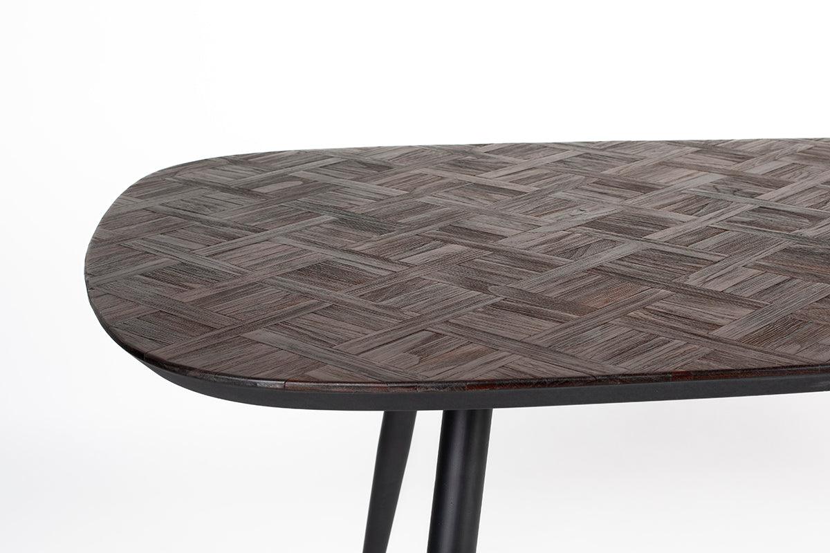Webster Brown Teak Wood Rectangular Dining Table - WOO .Design