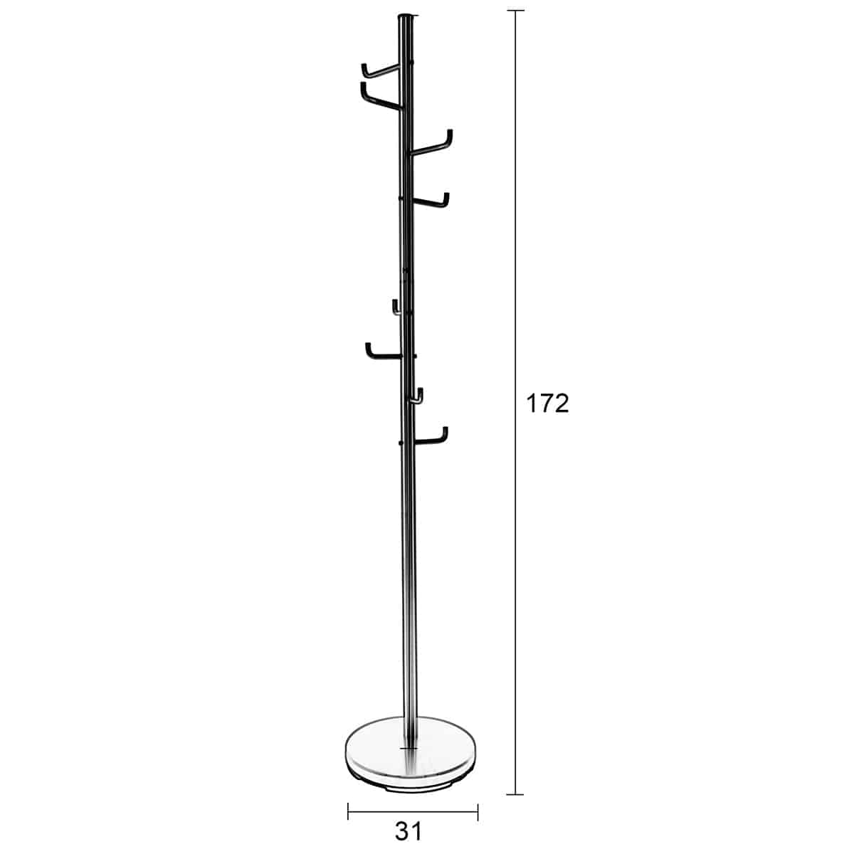 Hooked Coat Rack