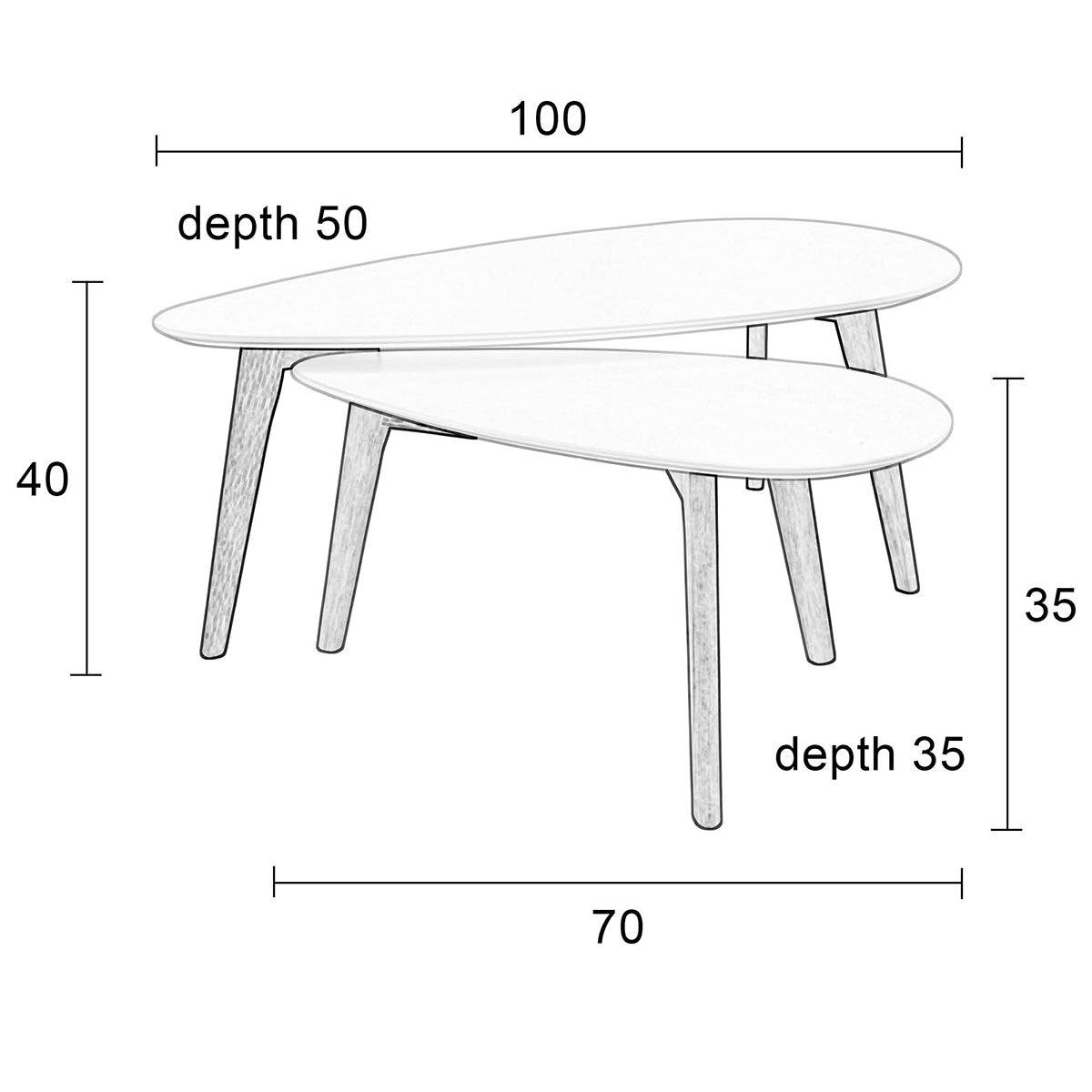 Drop Side Table (2/Set)