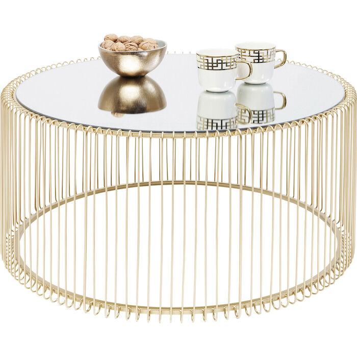 Wire Uno Glass Round Coffee Table - WOO .Design