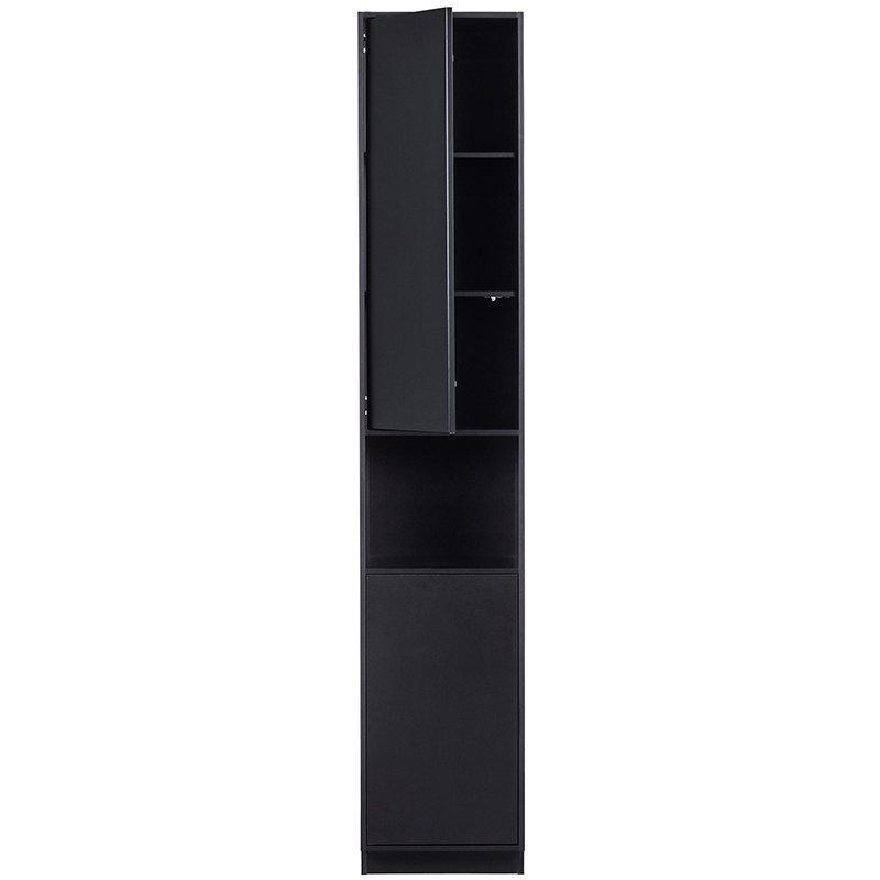 Finca Deep Black Pine Wood Storage Cabinet 40 cm