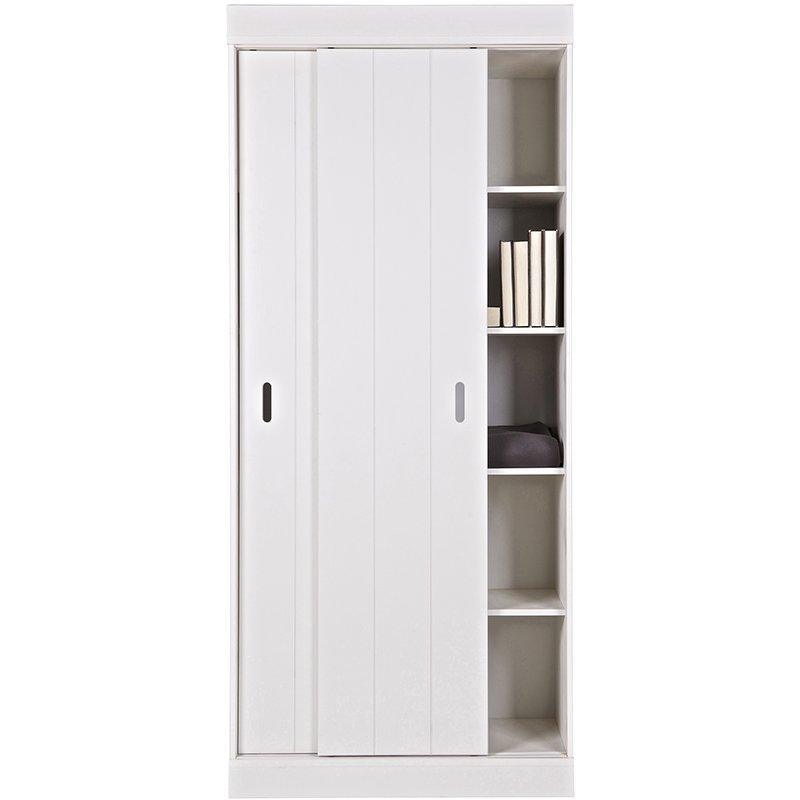 Row Sliding Doors Shelves Cabinet