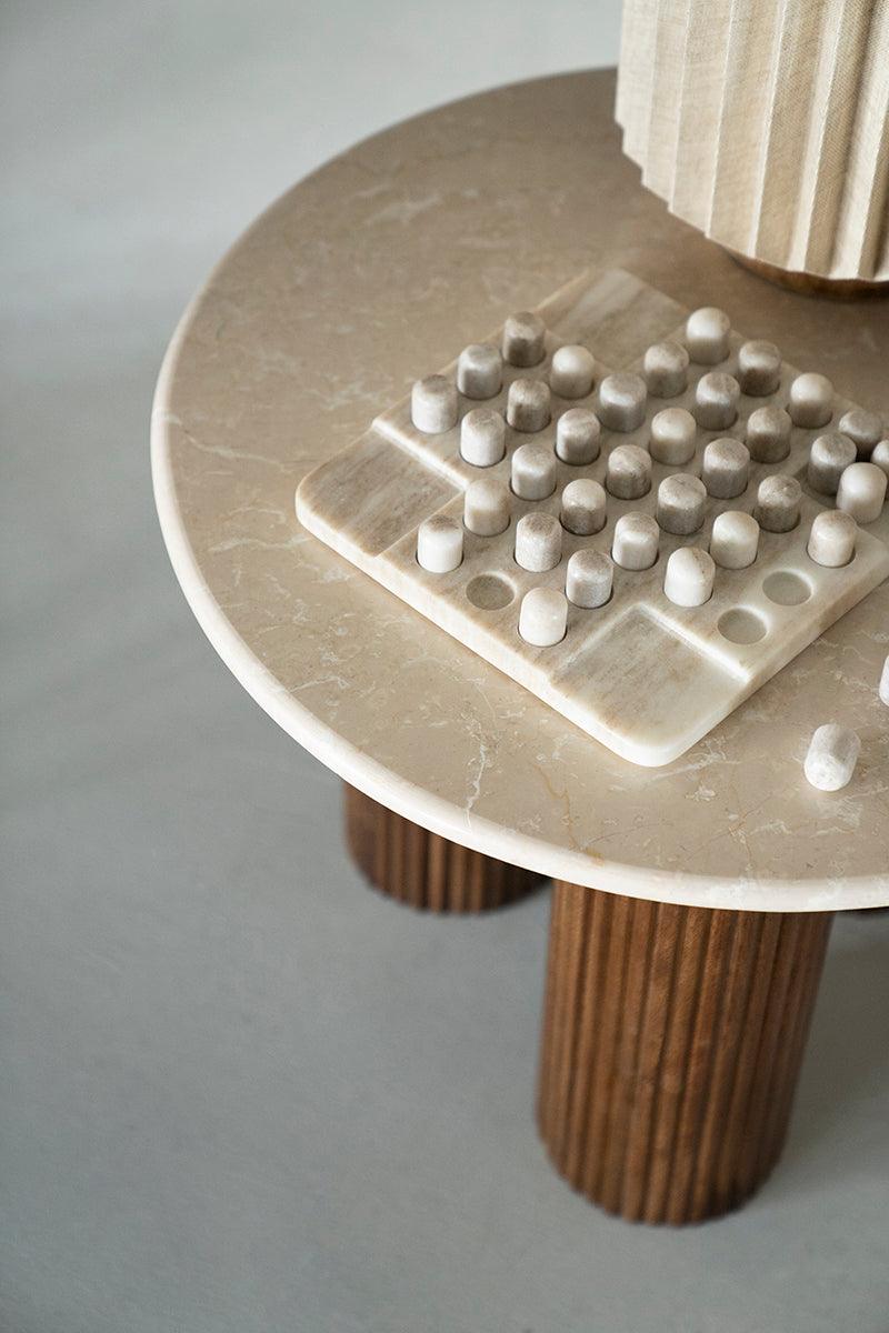 Xavi Marble/Wood Side Table - WOO .Design