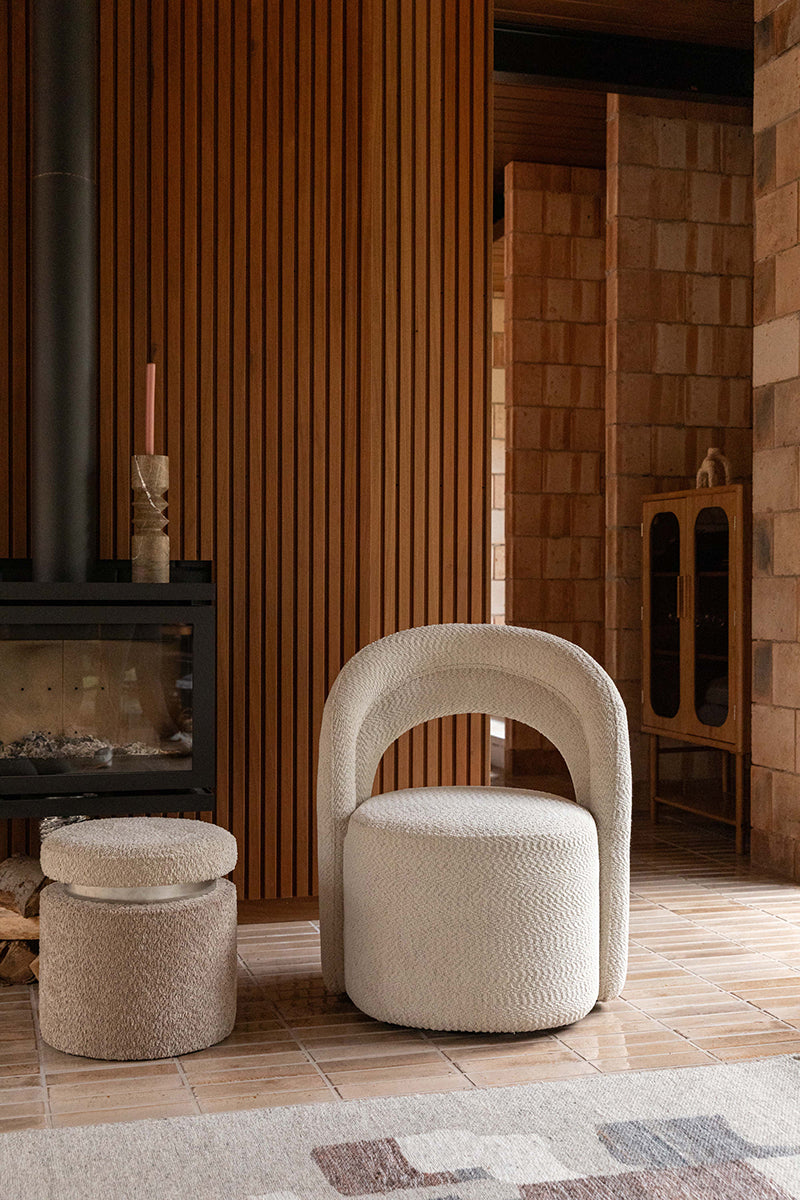 Seina Boucle Swivel Lounge Chair - WOO .Design