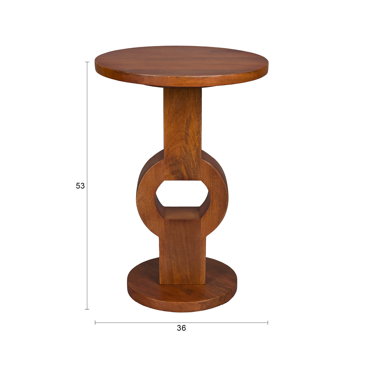 Tondo Brown Side Table