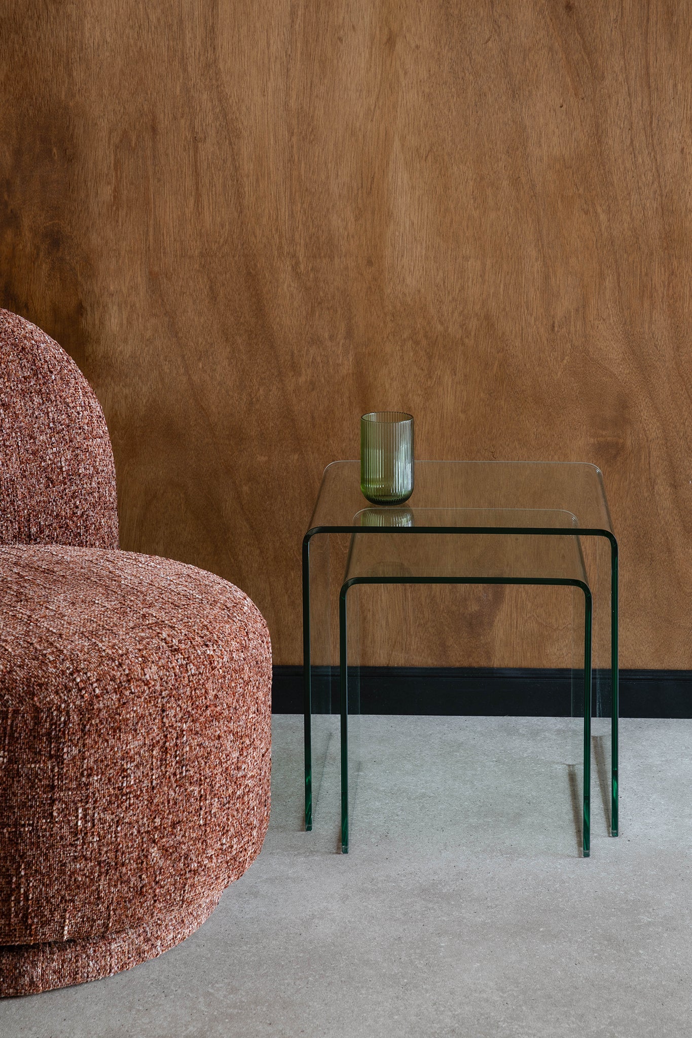 Vetro Transparant Side Table (2/Set)