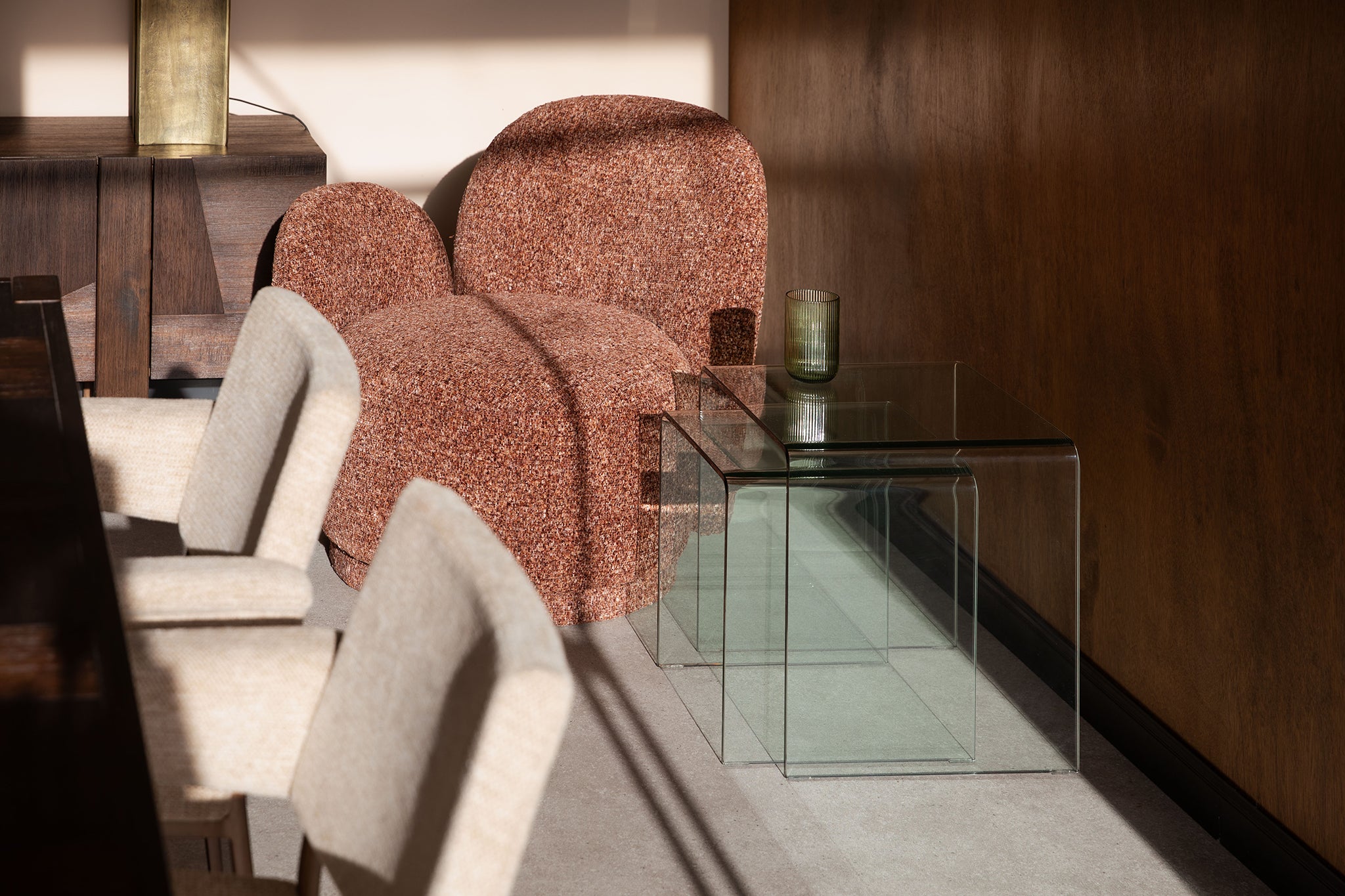 Vetro Transparant Side Table (2/Set)