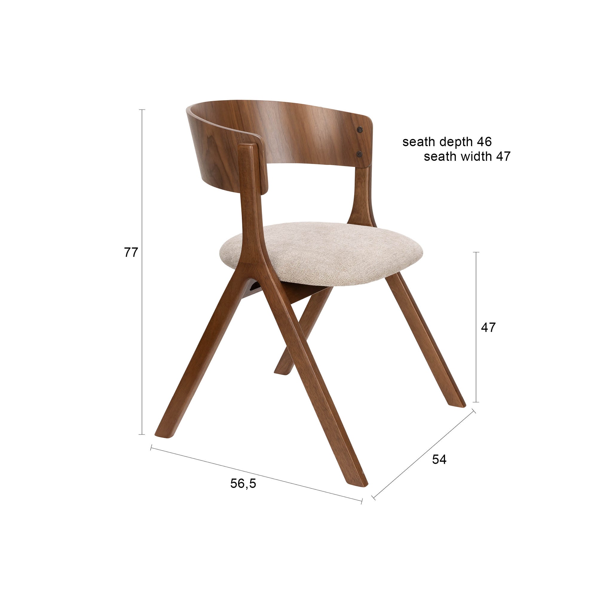 Bresso Beige Dining Chair (Display)