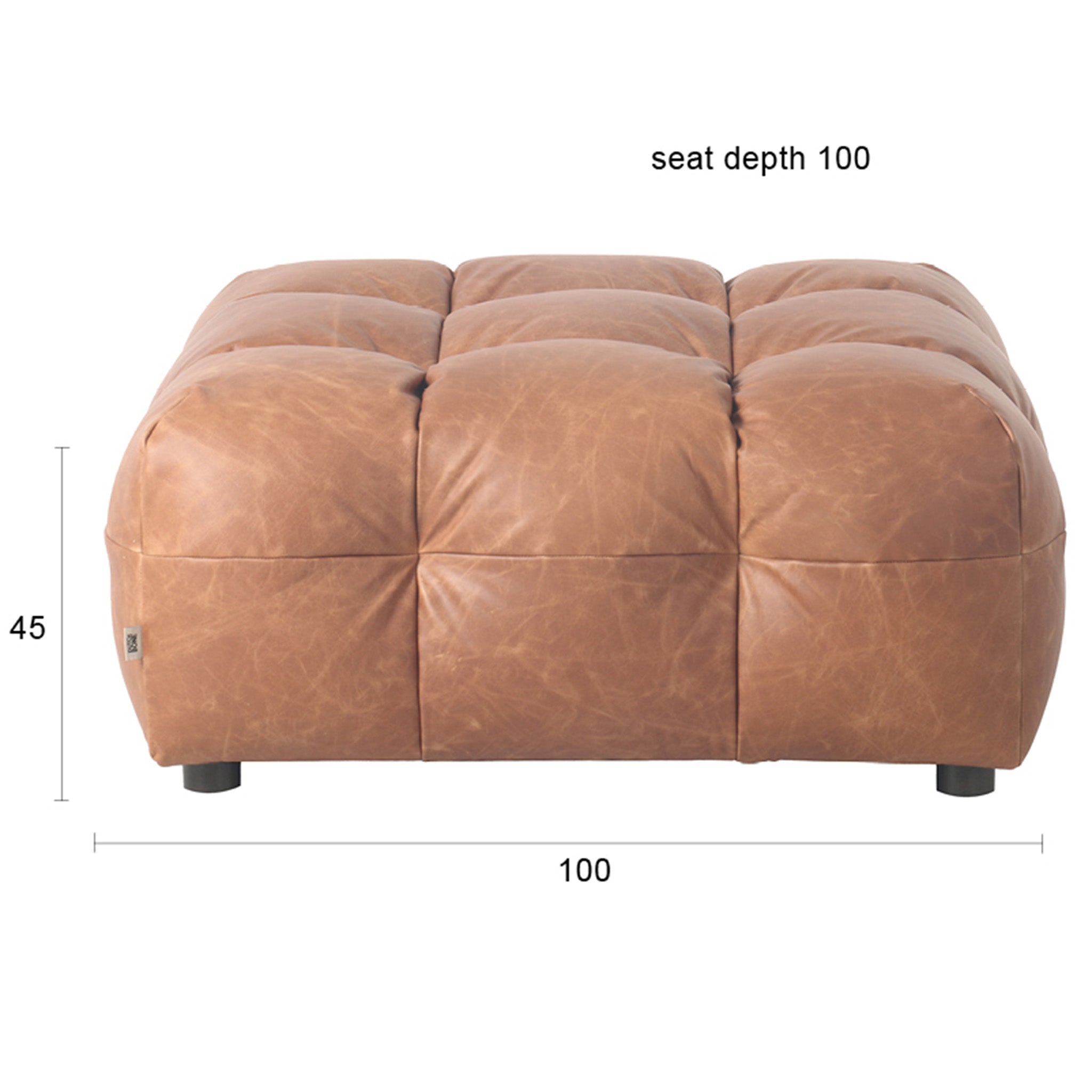 Hackman Leather Hocker
