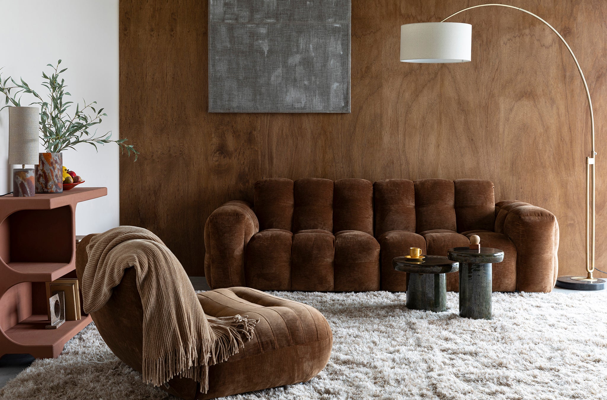 Hackman Velours Sofa