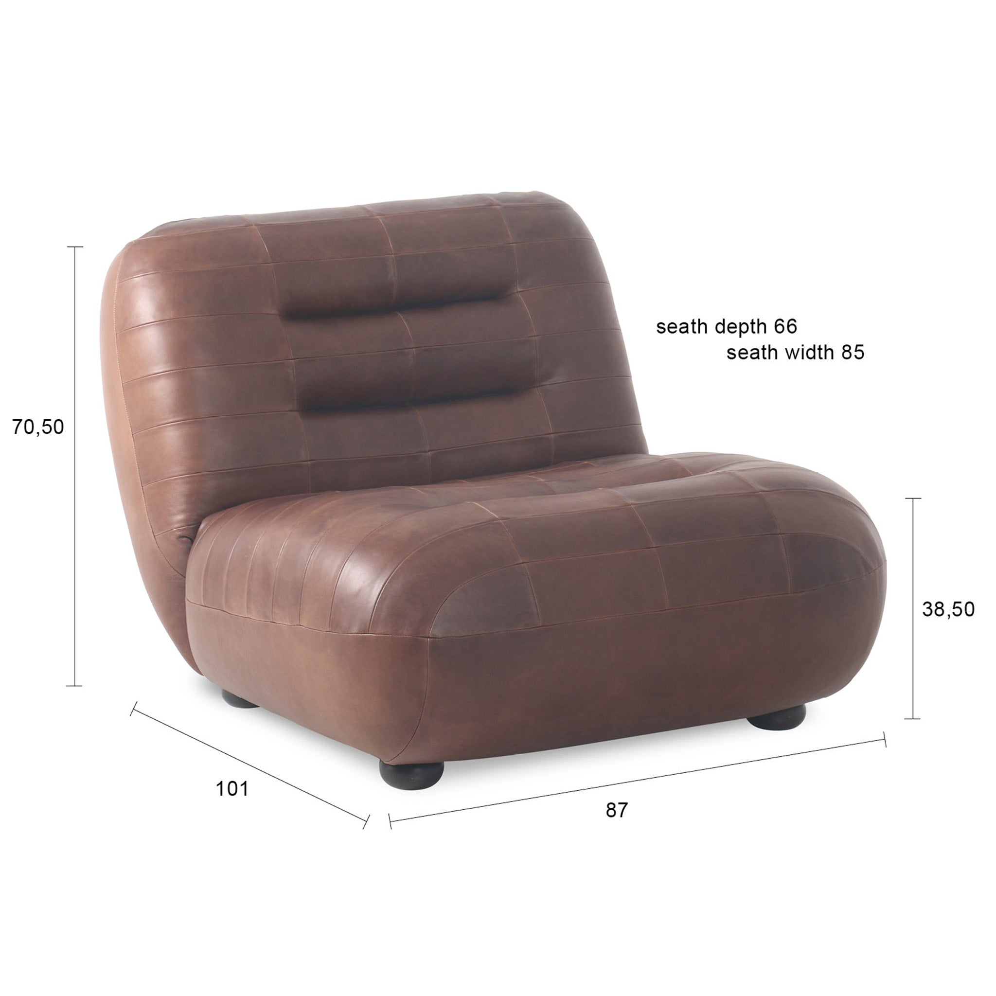 Wyatt Wax Leather Lounge Chair