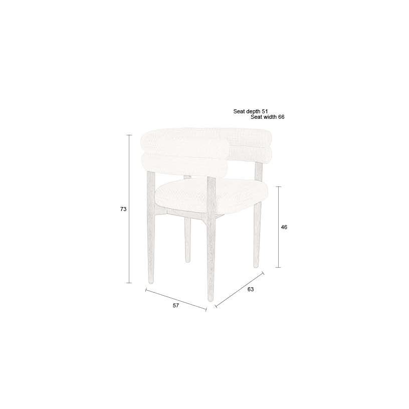 Sela Off White Dining Chair