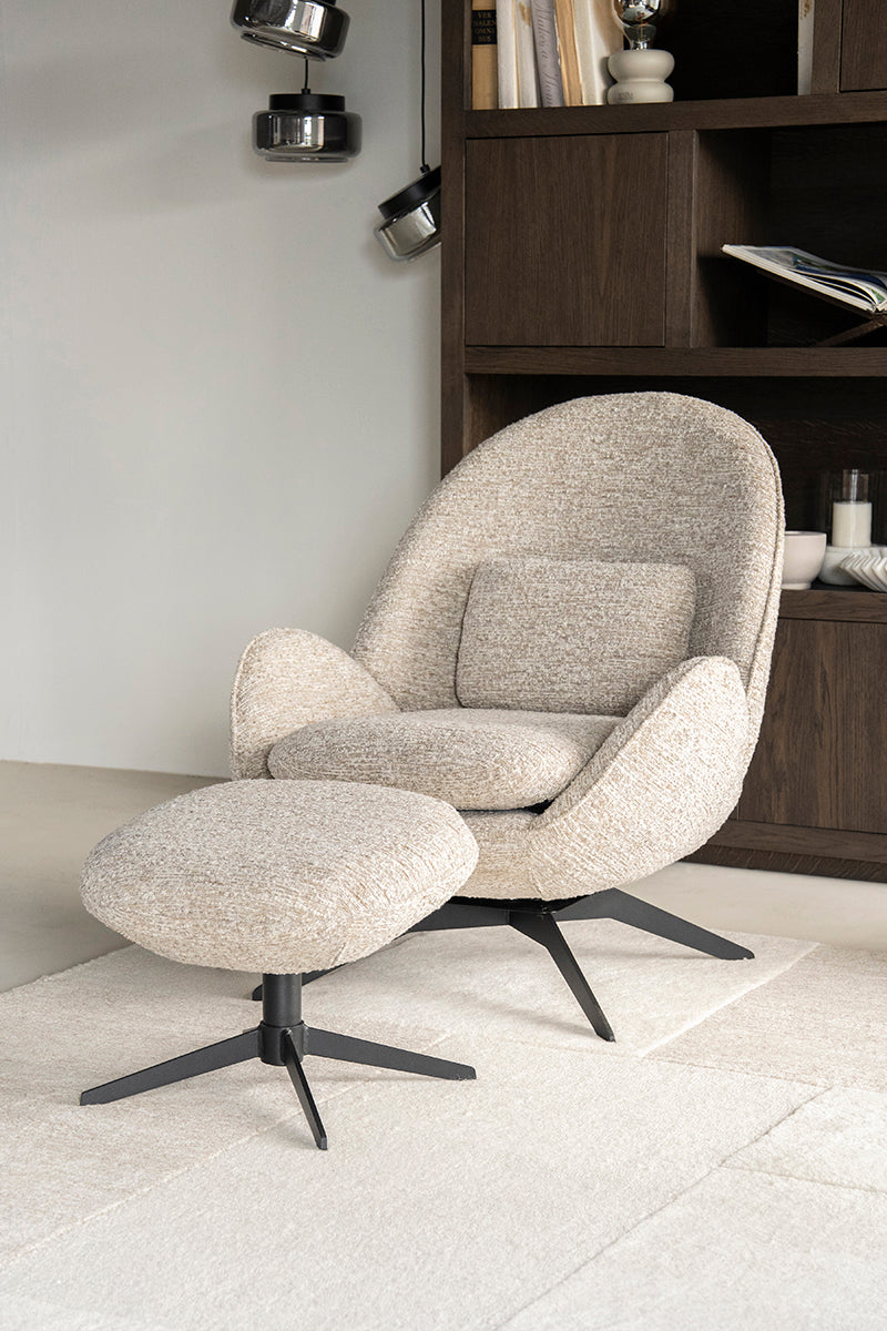 Ryan Zora Armchair with Footstool