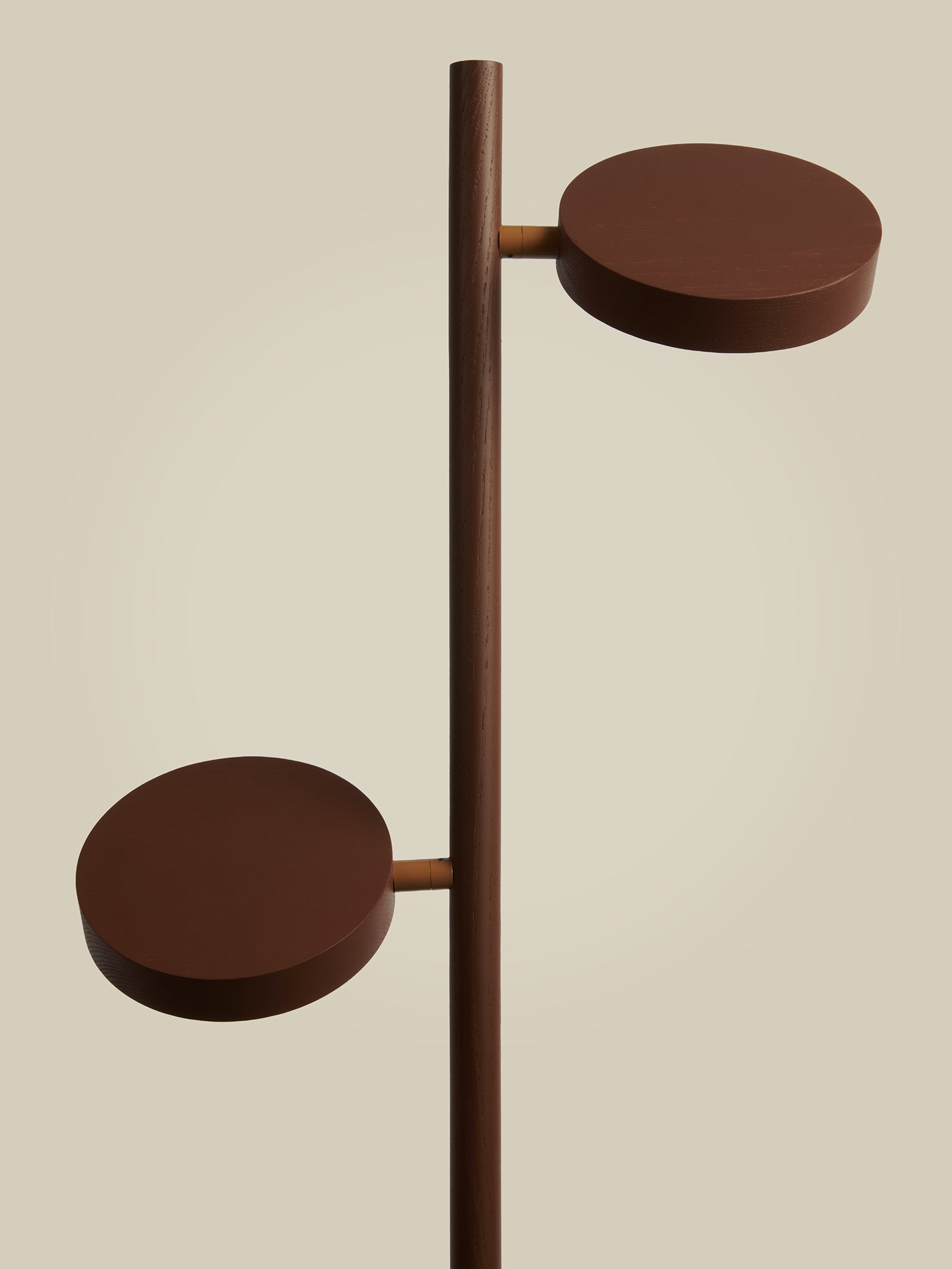 Okinawa Ash Wood 2 Shade Floor Lamp
