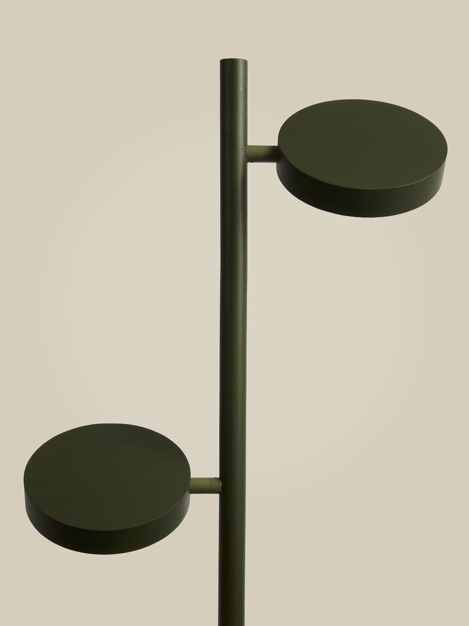 Okinawa Ash Wood 2 Shade Floor Lamp