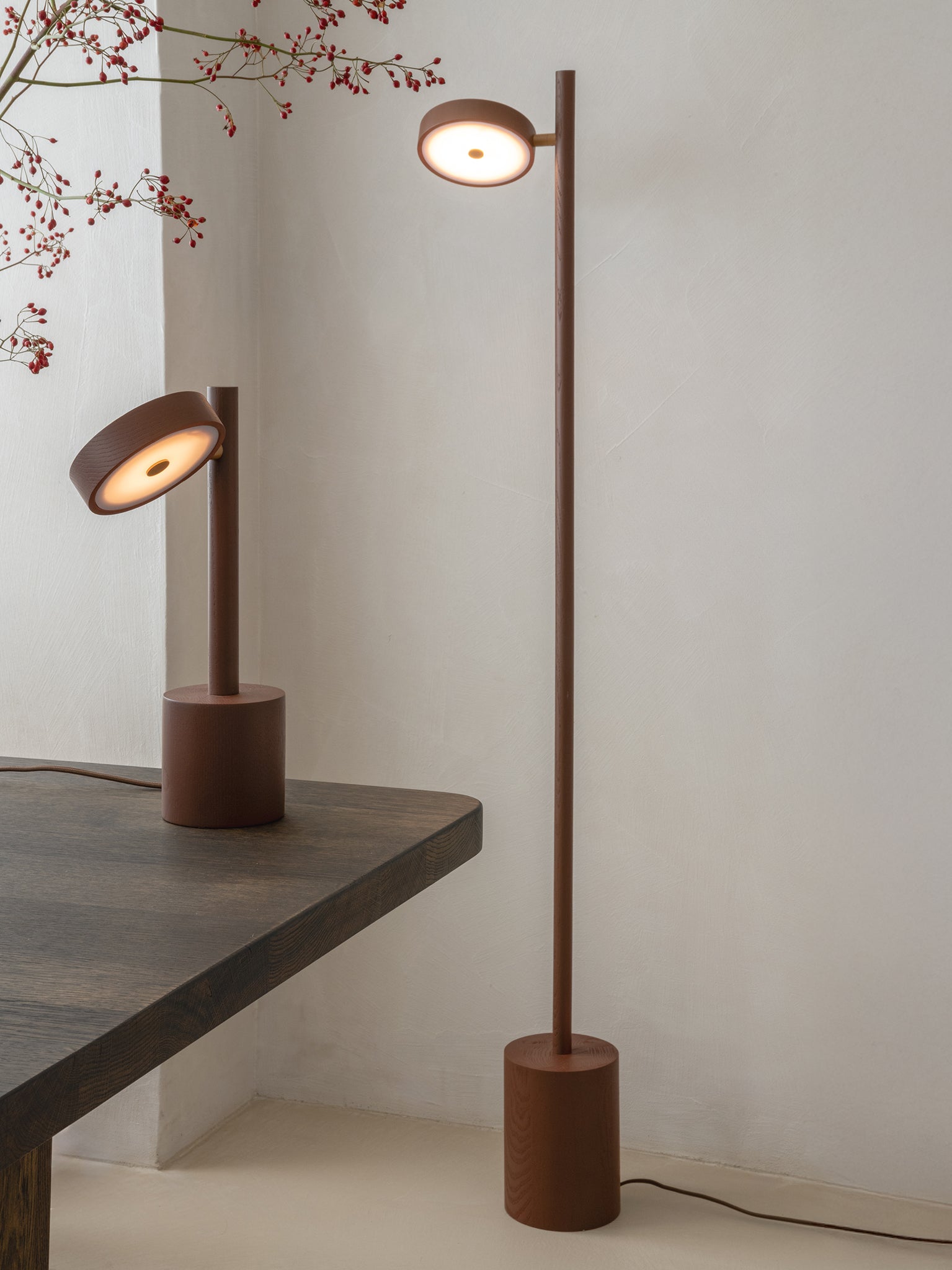 Okinawa Ash Wood Floor Lamp