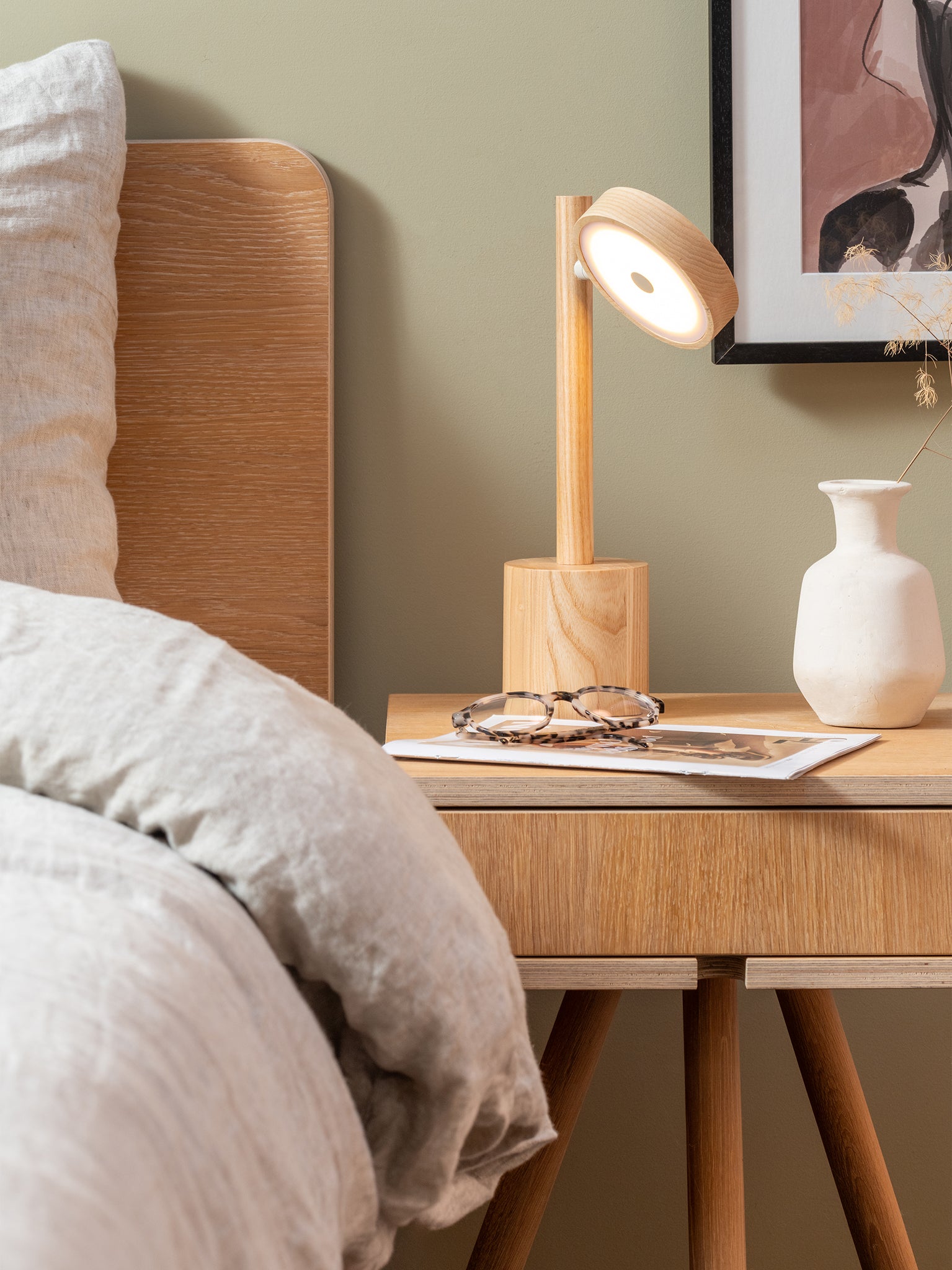 Okinawa Ash Wood Table Lamp