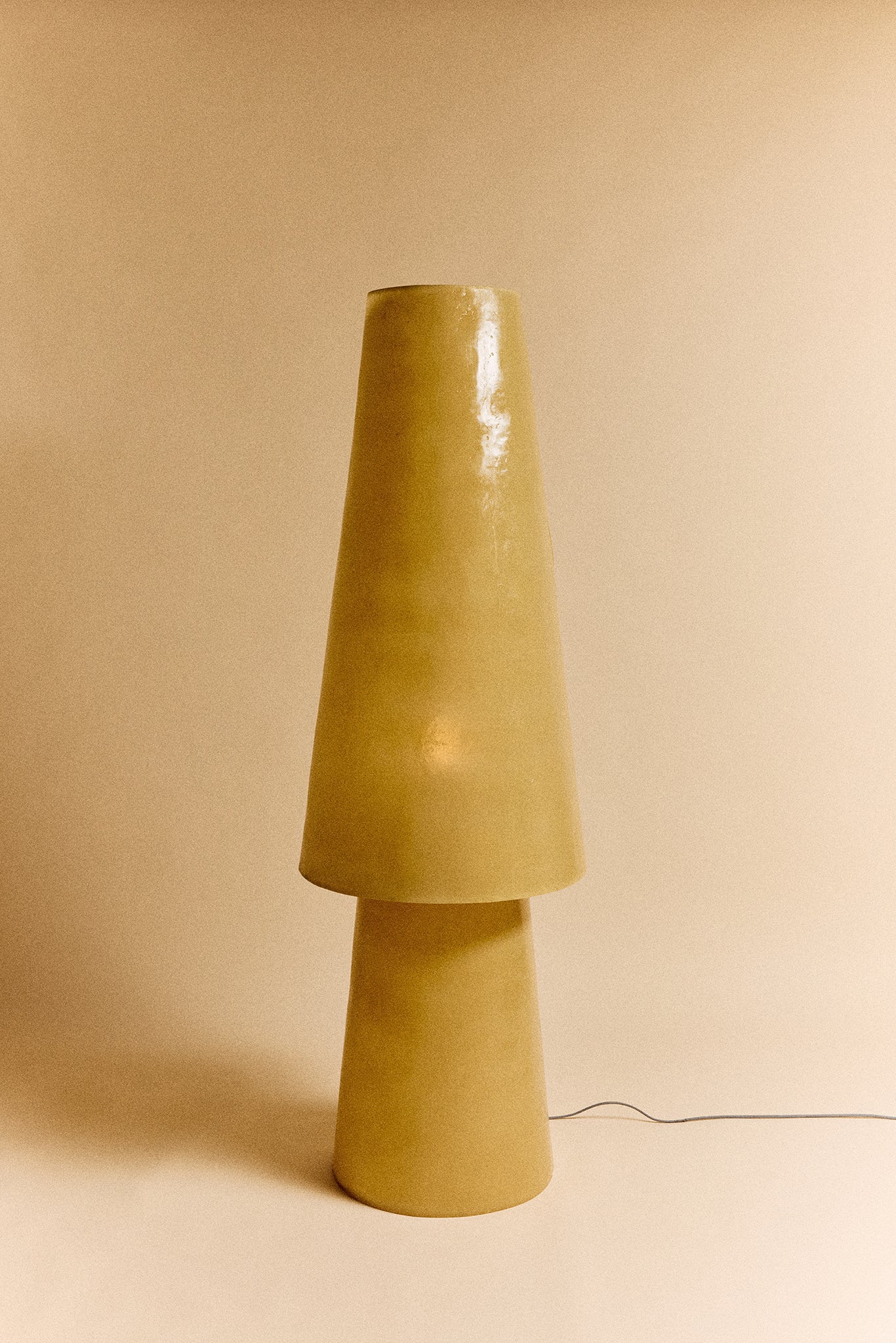 Glassfiber Soft Green Floor Lamp