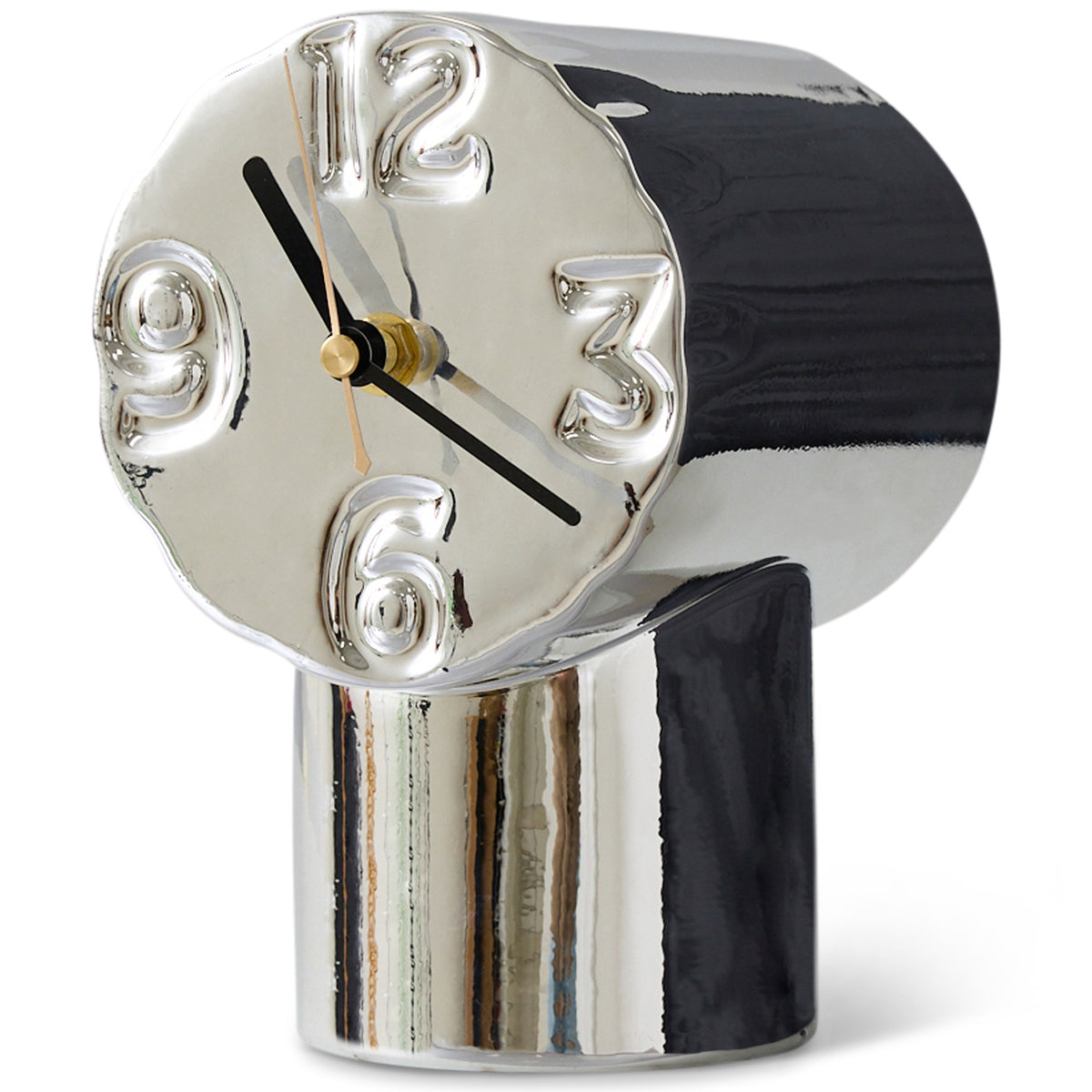 Retro Chrome Ceramic Clock
