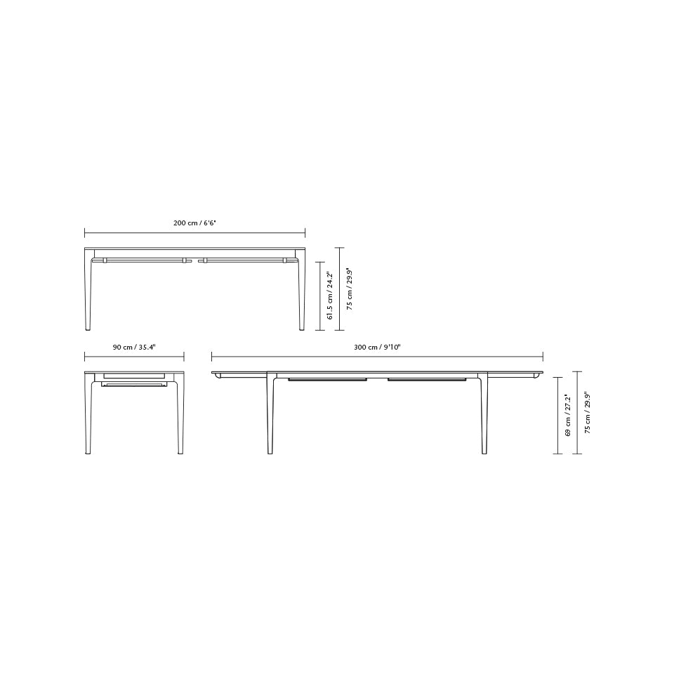 Heart'n'Soul Walnut Extendable Dining Table