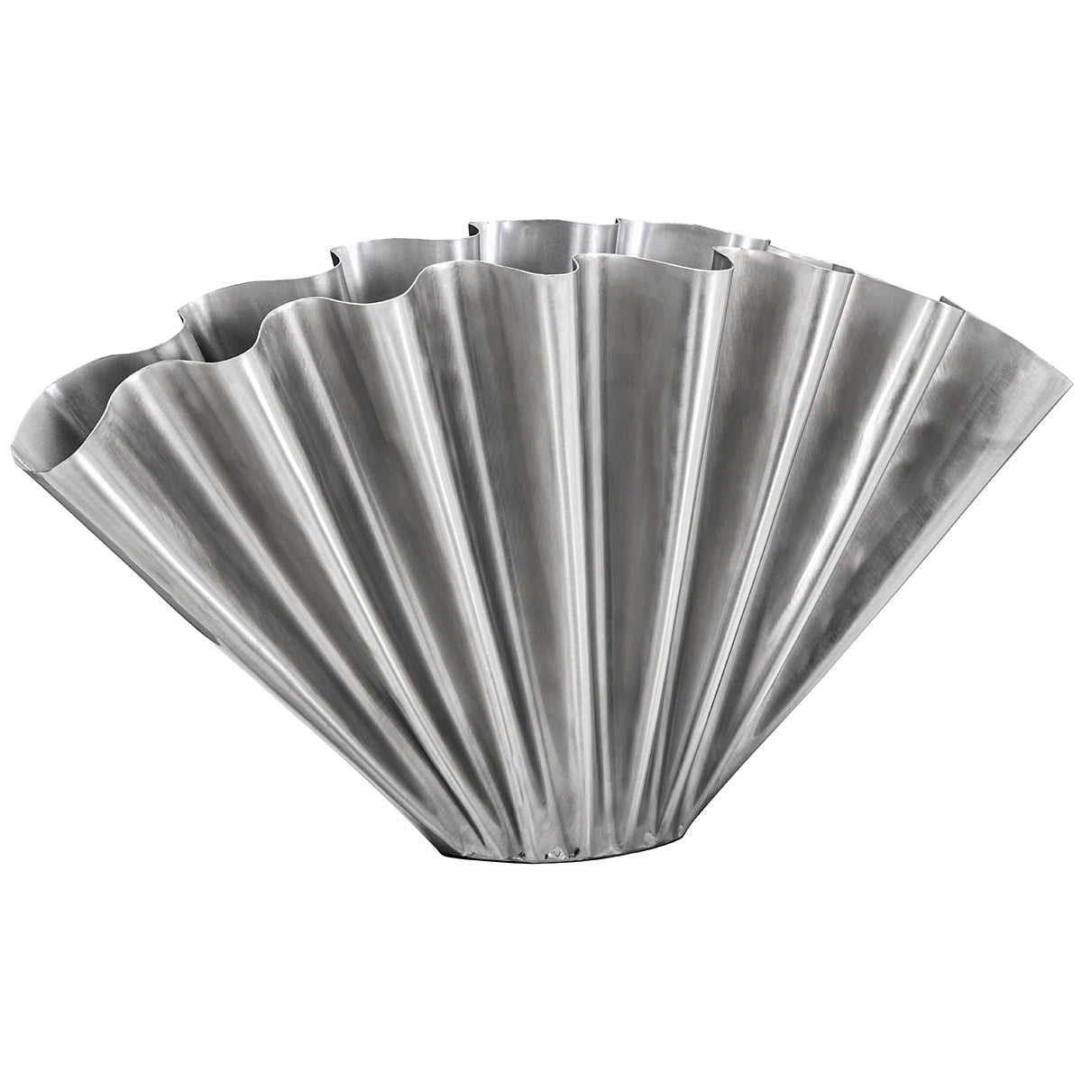 Flood II Brushed Silver Vase