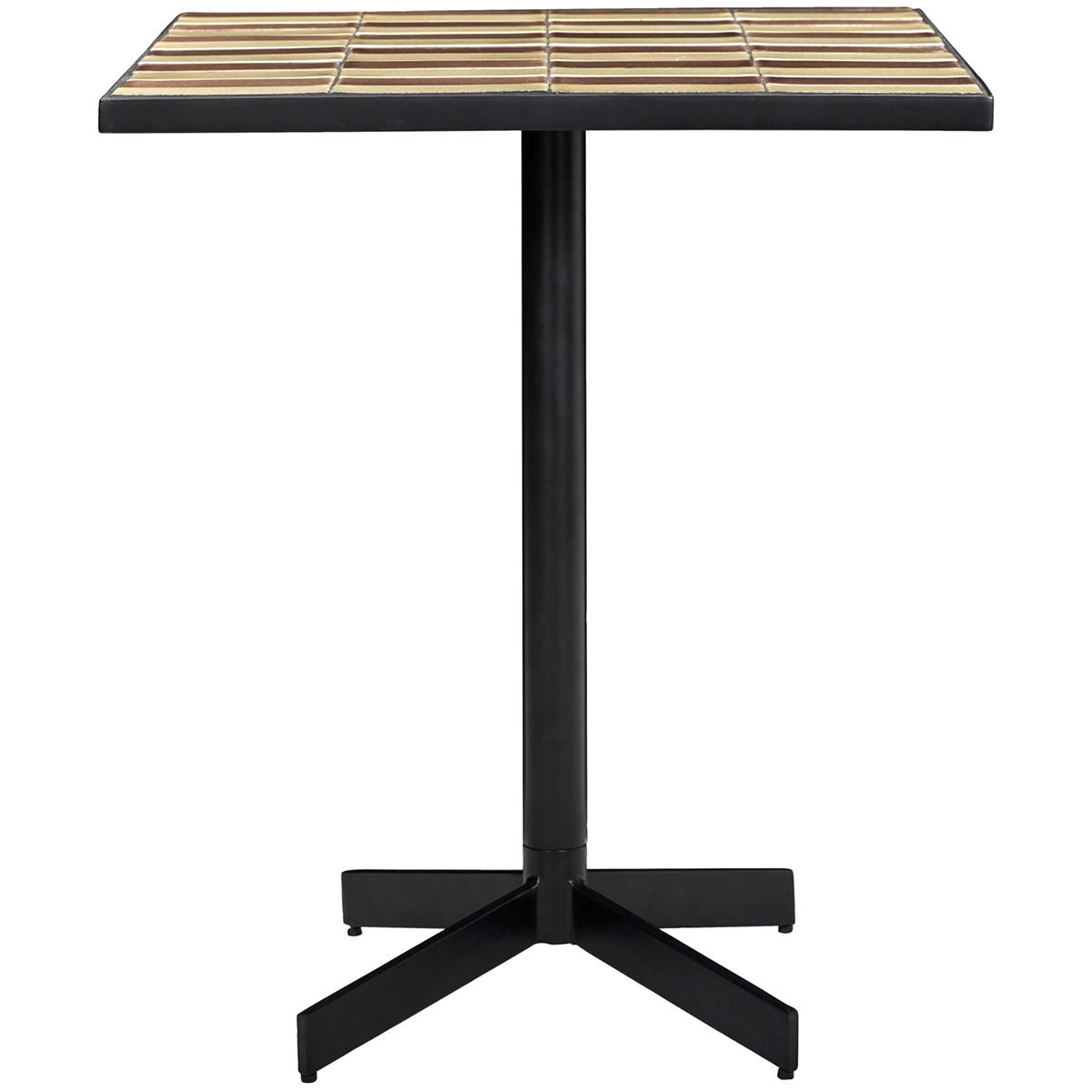 Stripe Dusty Rose/Beige Cafe Table