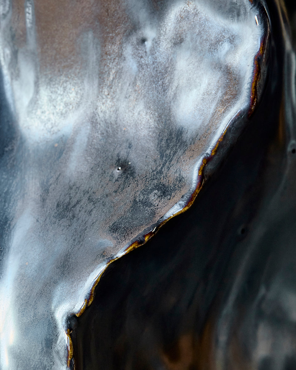 Waves Antique Metallic Vase