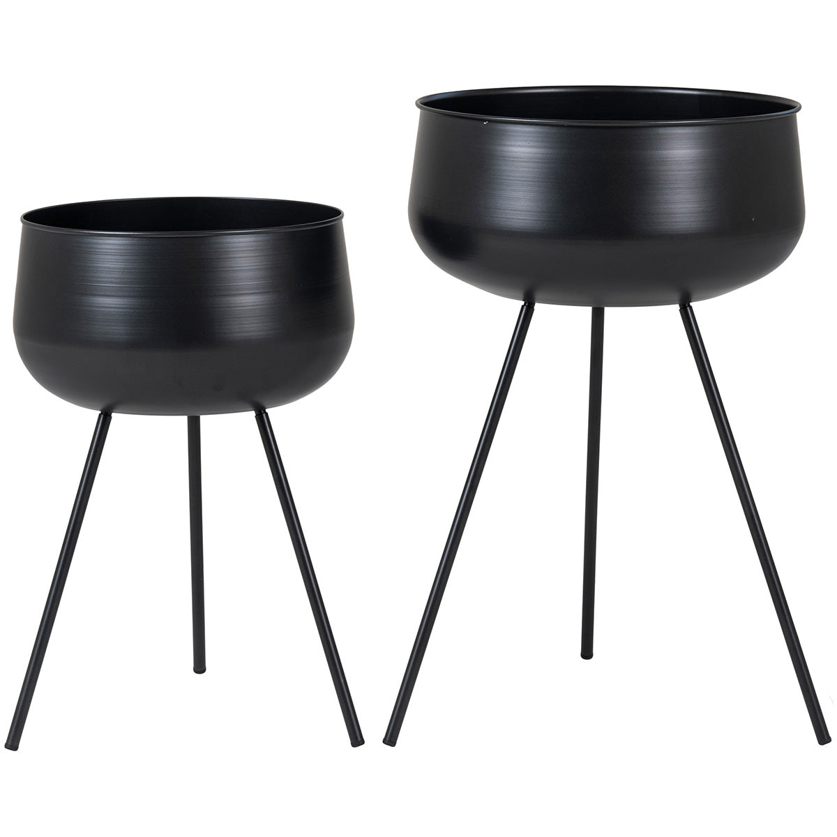 Ardola Black Flowerpots (2/Set) - WOO .Design