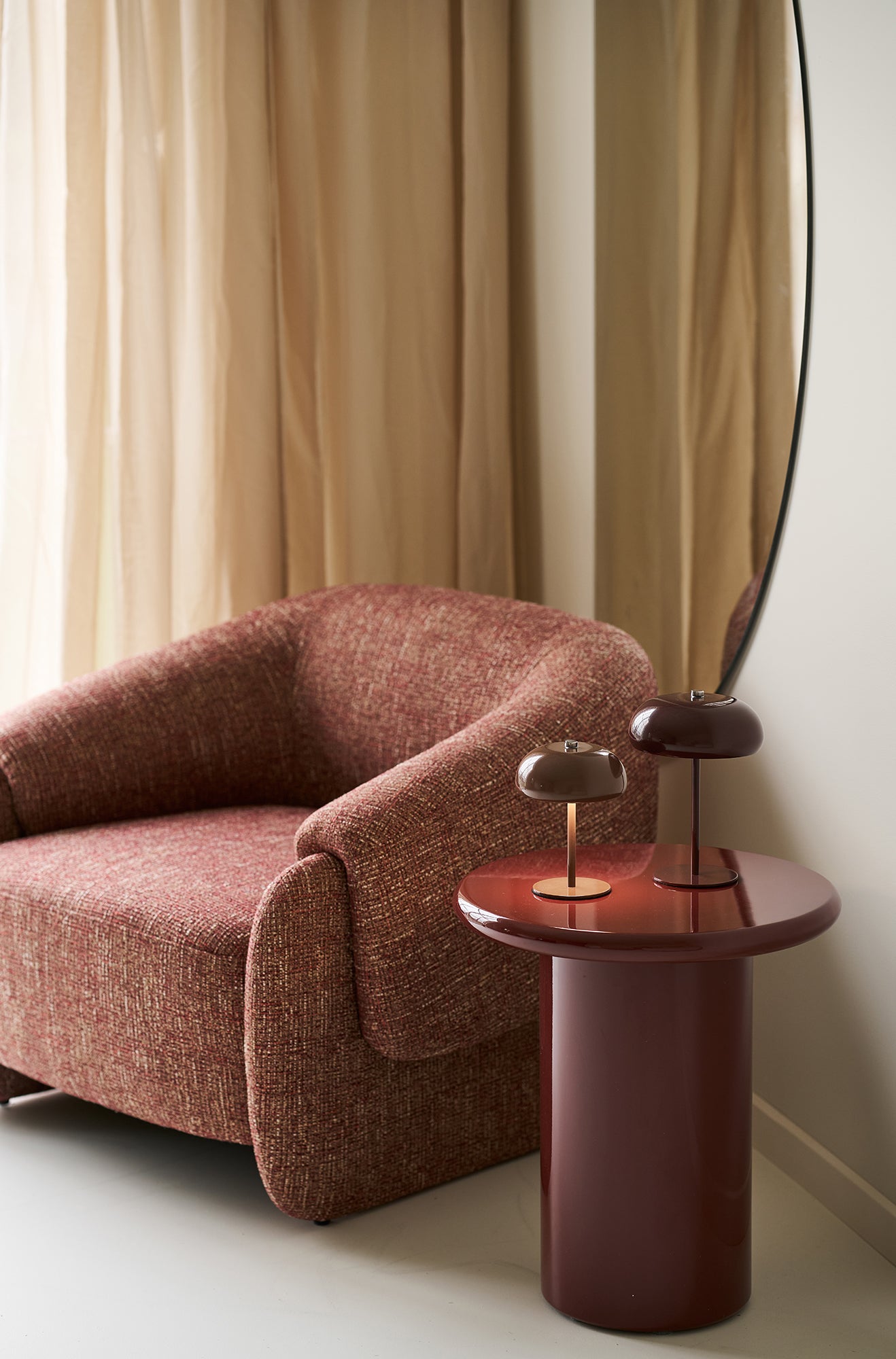Margate Bordeaux Rechargeable Table Lamp