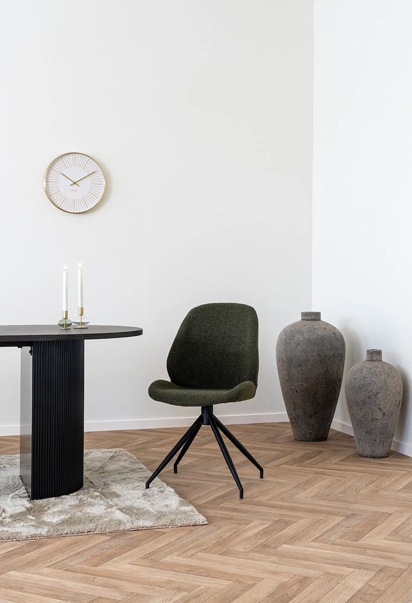Monte Carlo Boucle Swivel Dining Chair
