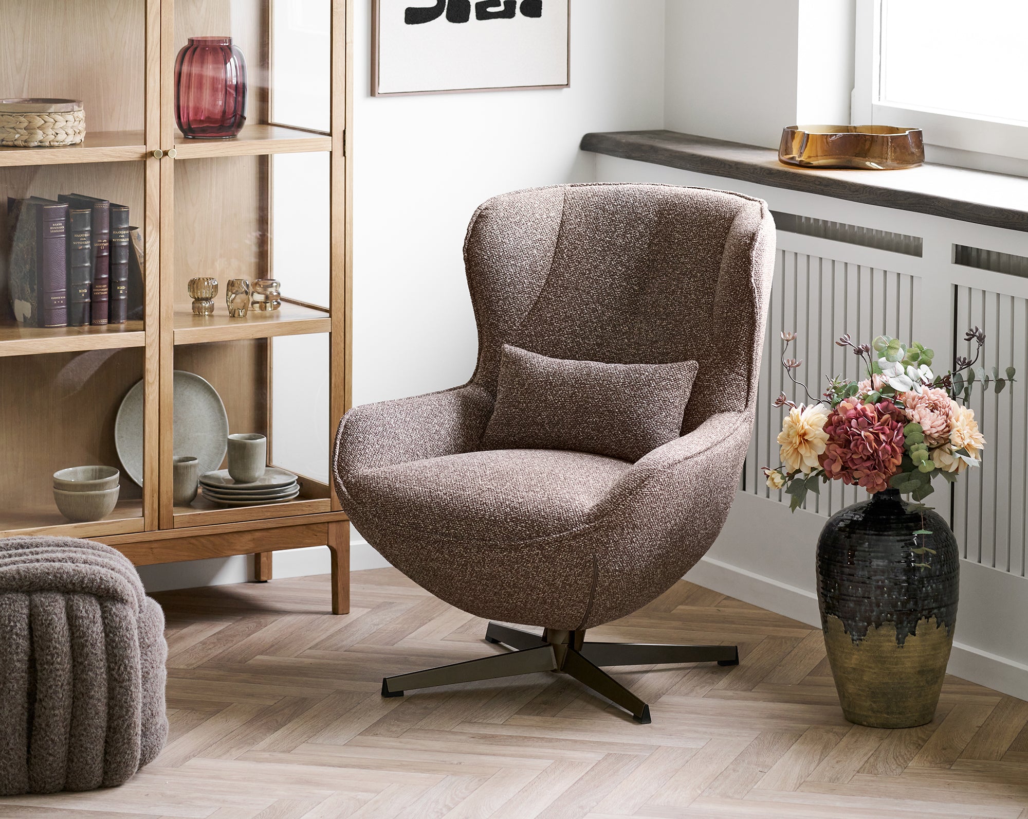 Napier Brown Pouf