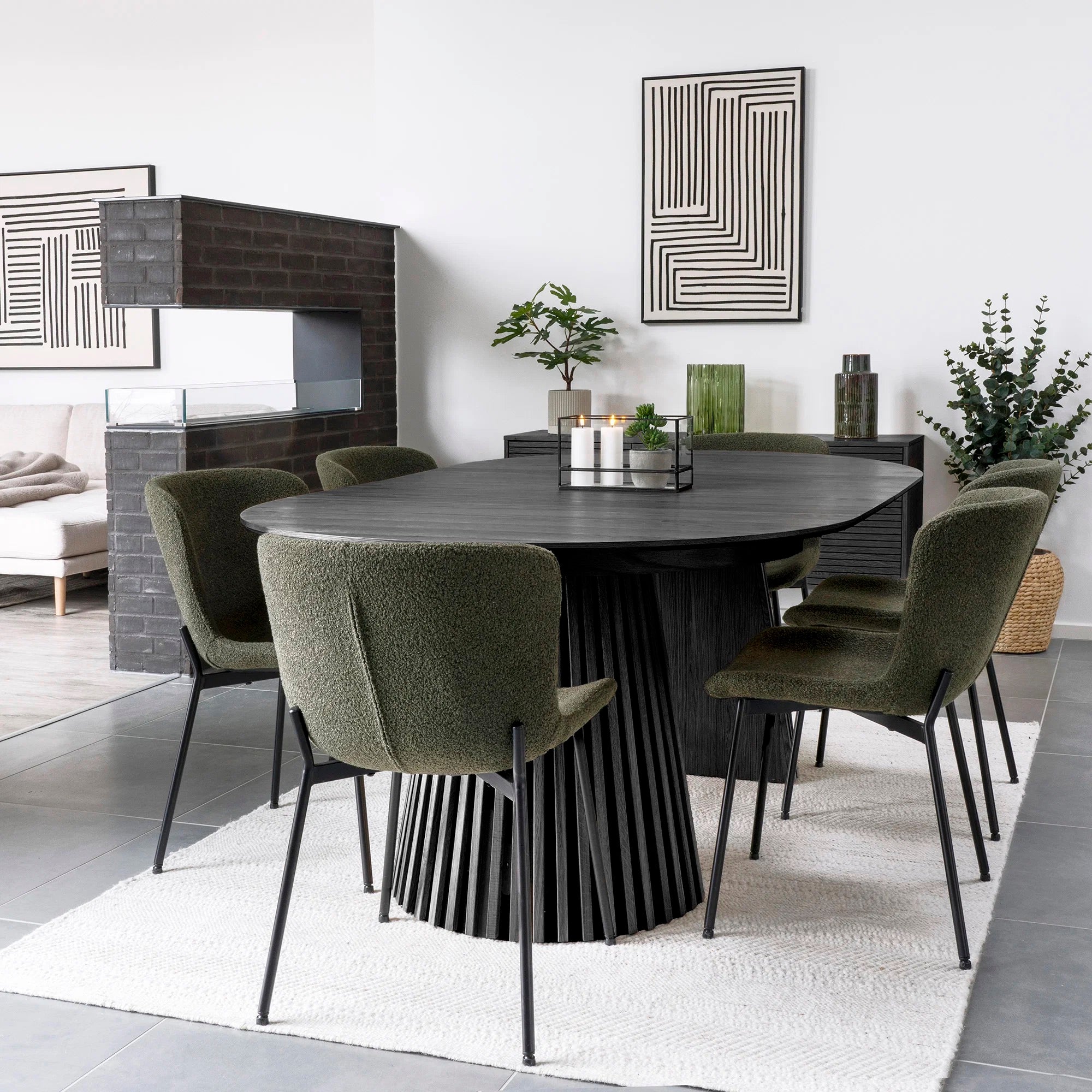 Osaka Oval Extendable Dining Table