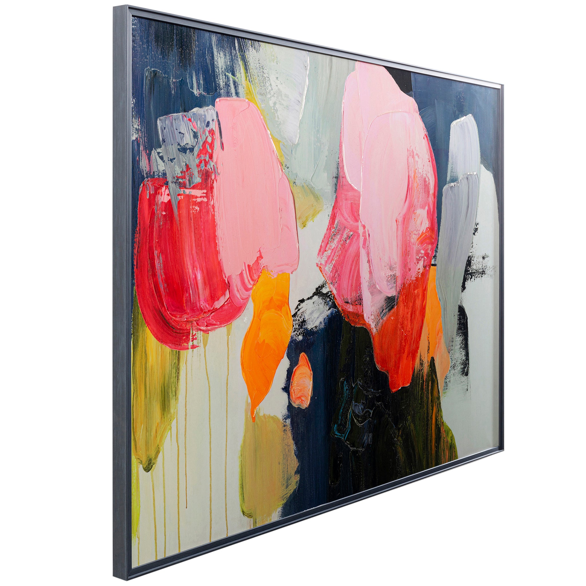 Abstract Pink High Gloss Framed Picture