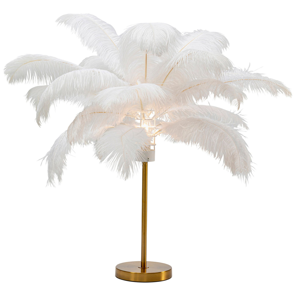 Feather Palm Table Lamp