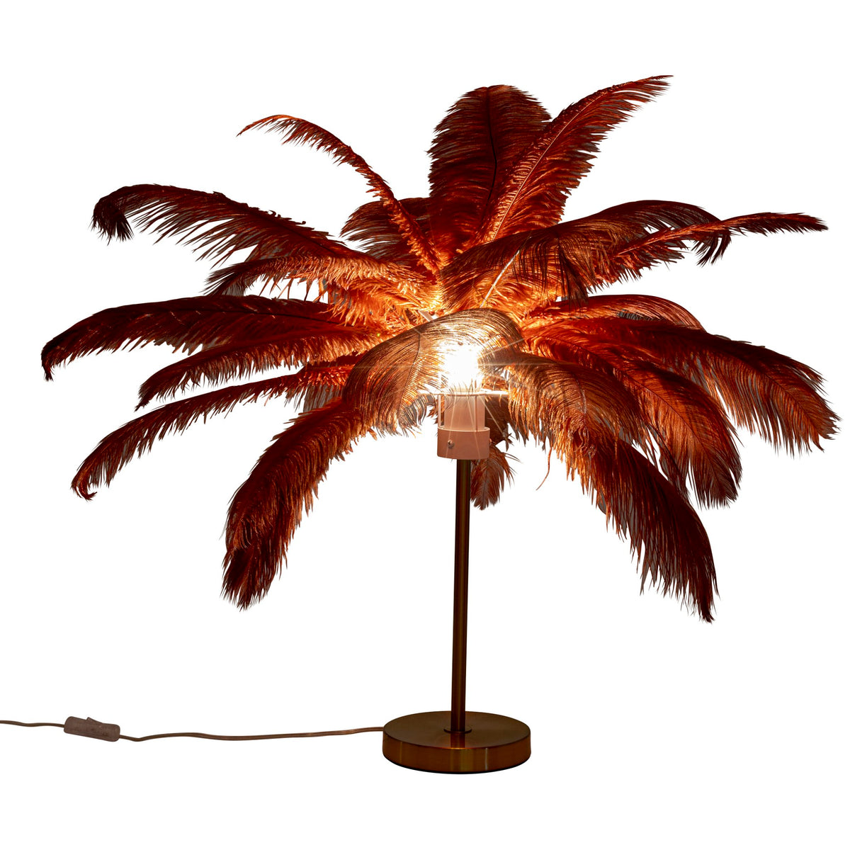 Feather Palm Table Lamp
