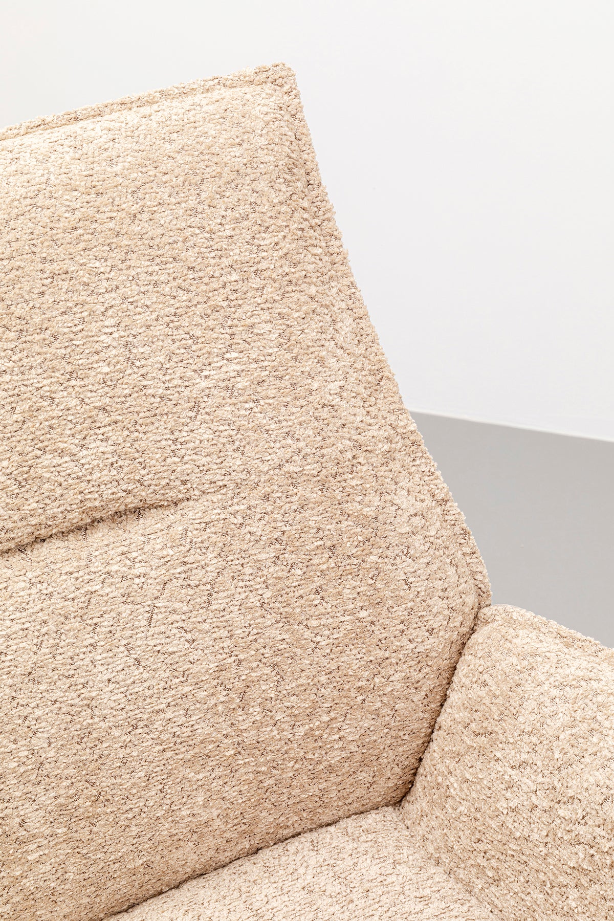 Liverpool Greige Swivel Chair with Armrest