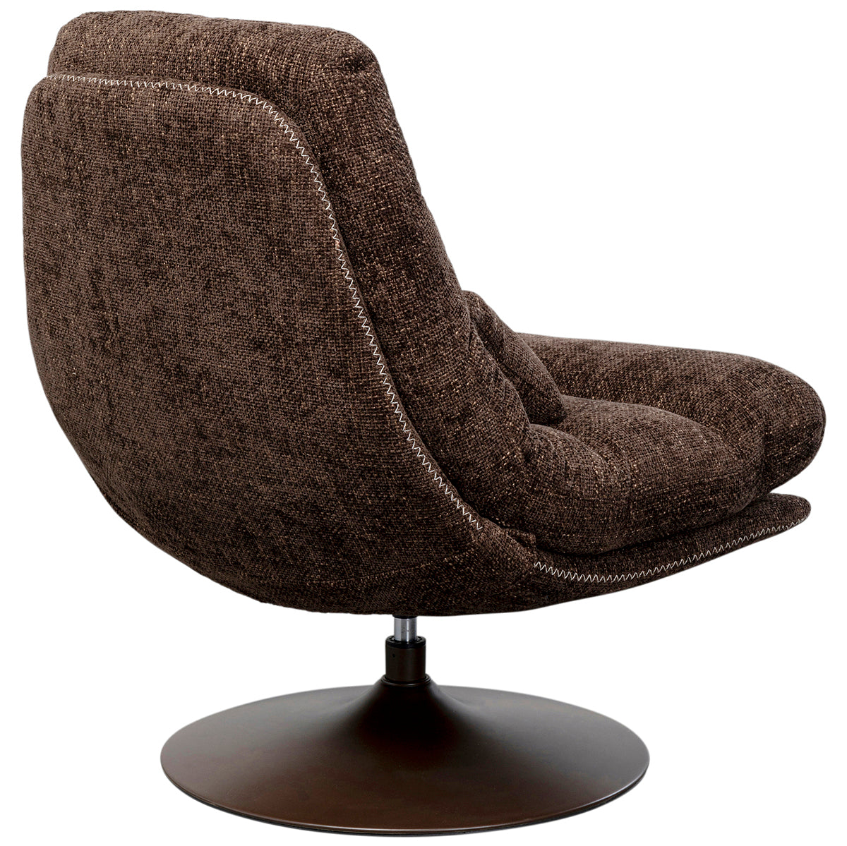 Montreal Brown Armchair with Stool real Brown Armchair with Stool