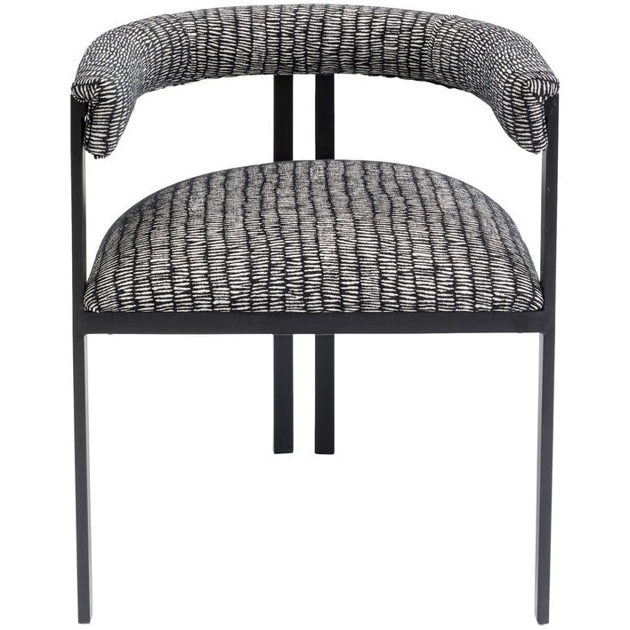 Paris Black/White Chair with Armrest - WOO .Design