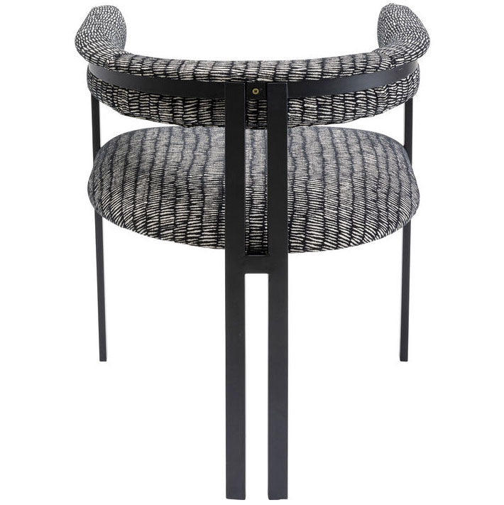 Paris Black/White Chair with Armrest - WOO .Design