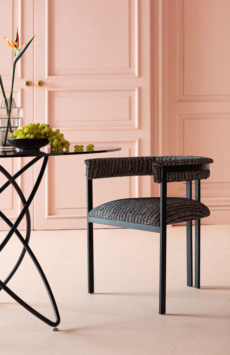 Paris Black/White Chair with Armrest - WOO .Design