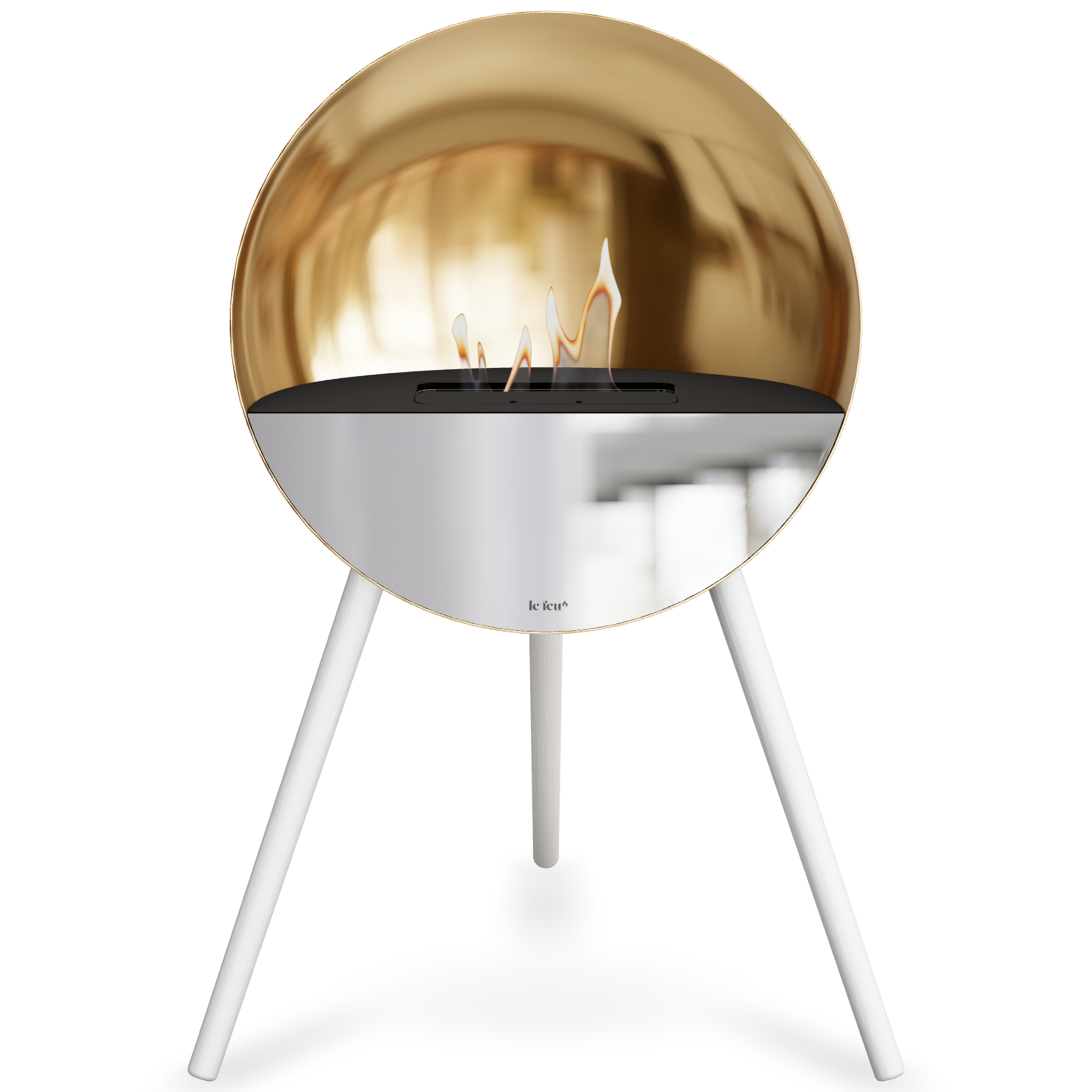 Eye Chromed Rose Gold Bio Fireplace