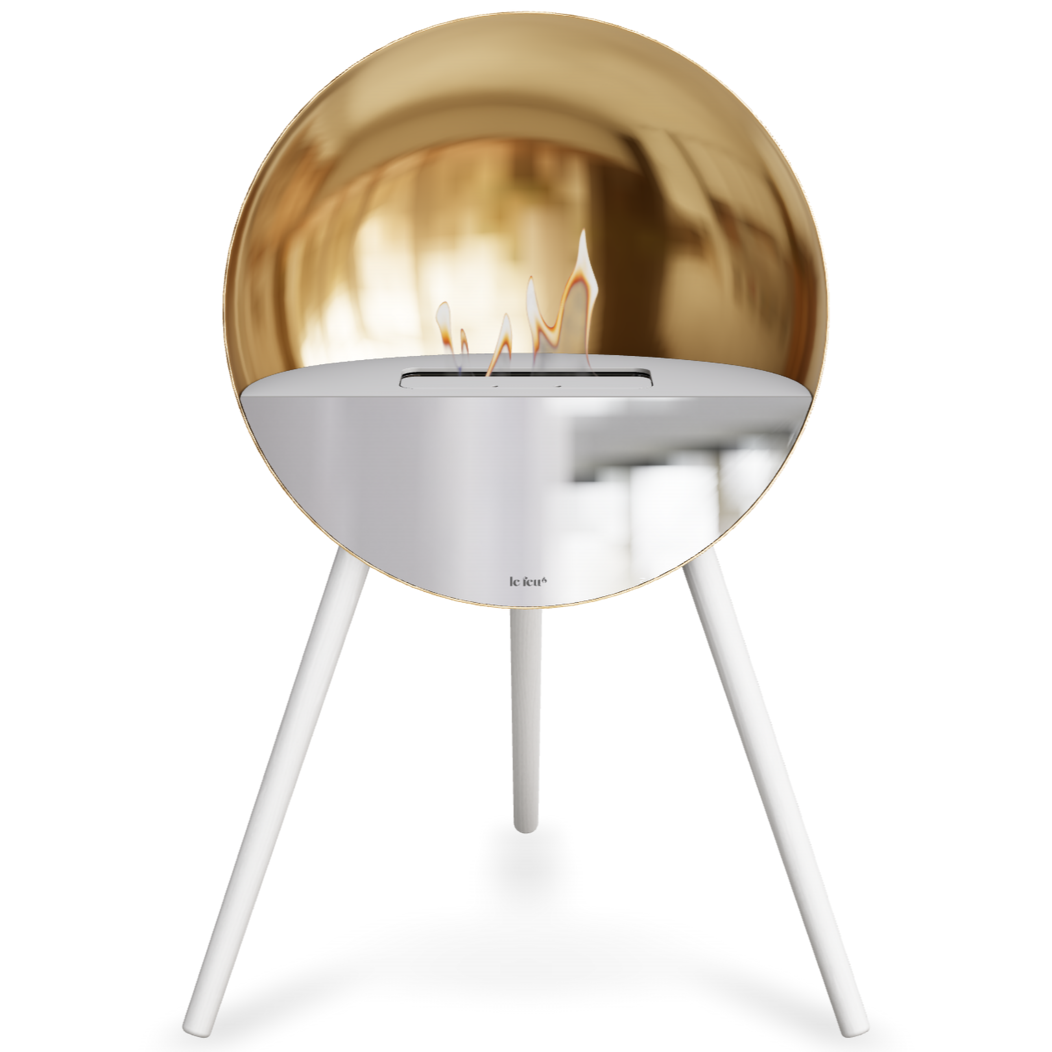 Eye Chromed Rose Gold Bio Fireplace