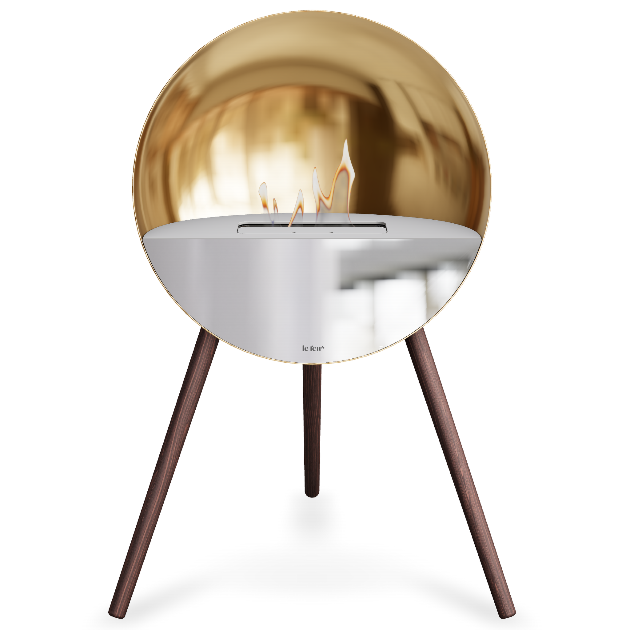 Eye Chromed Rose Gold Bio Fireplace