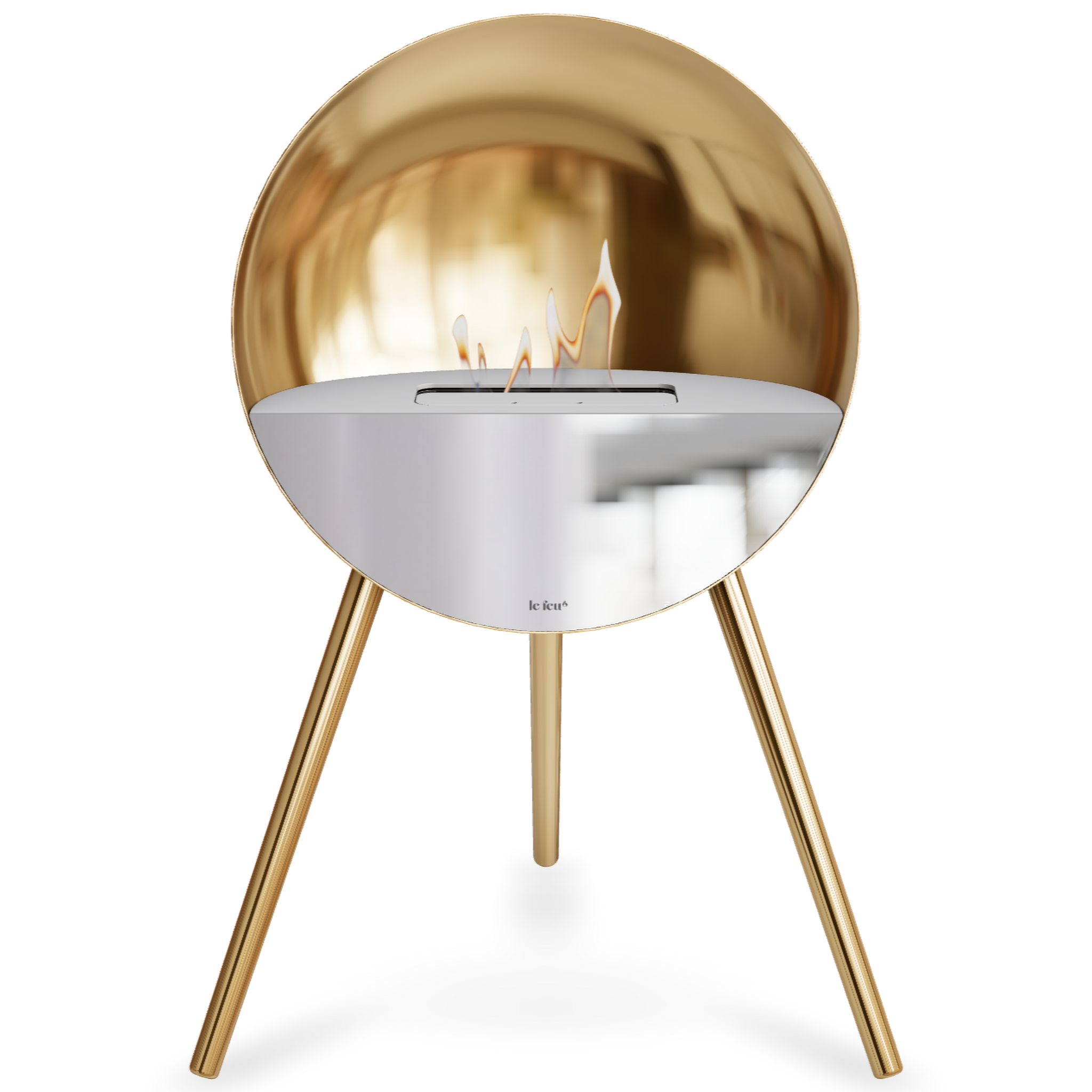 Eye Chromed Rose Gold Bio Fireplace