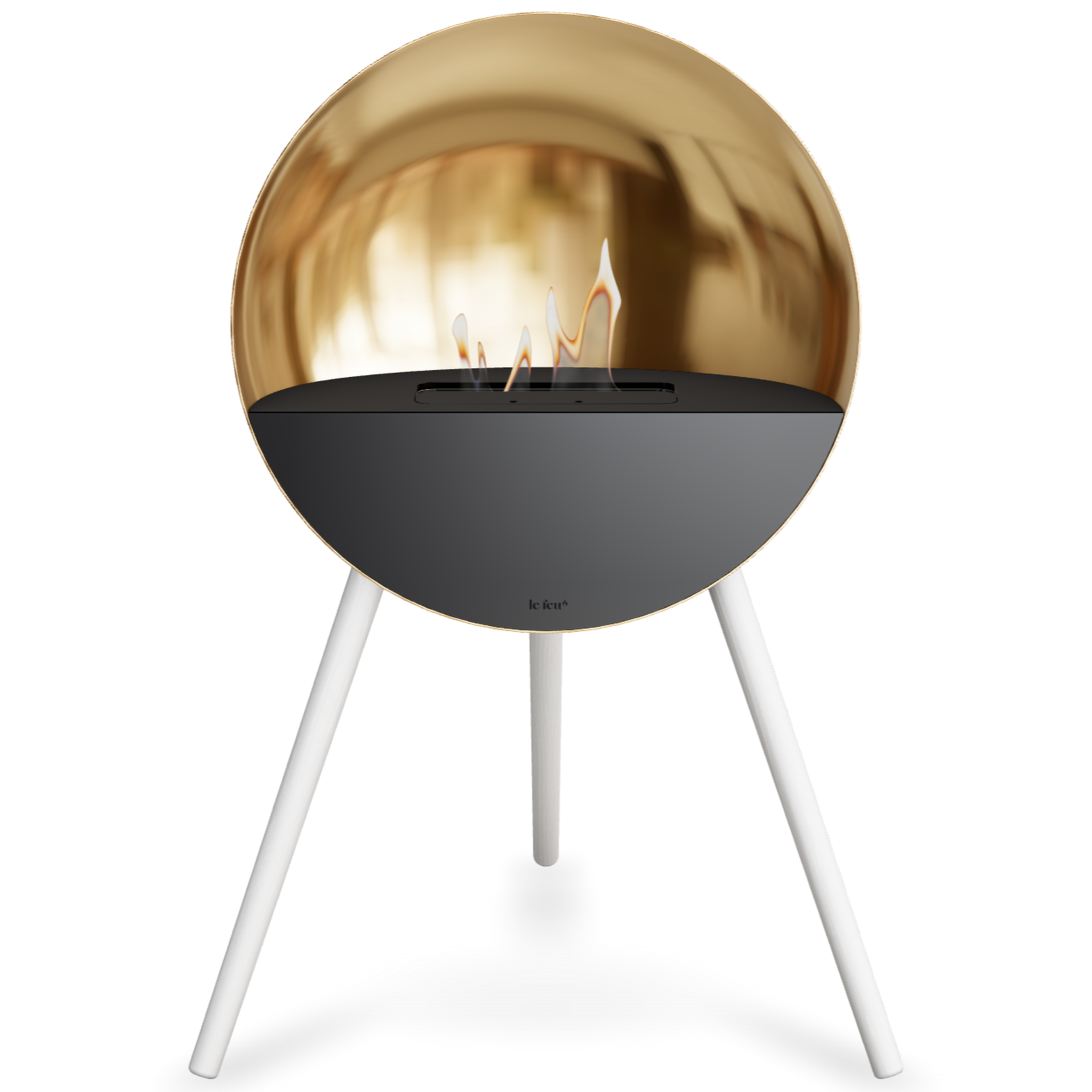 Eye Chromed Rose Gold Bio Fireplace