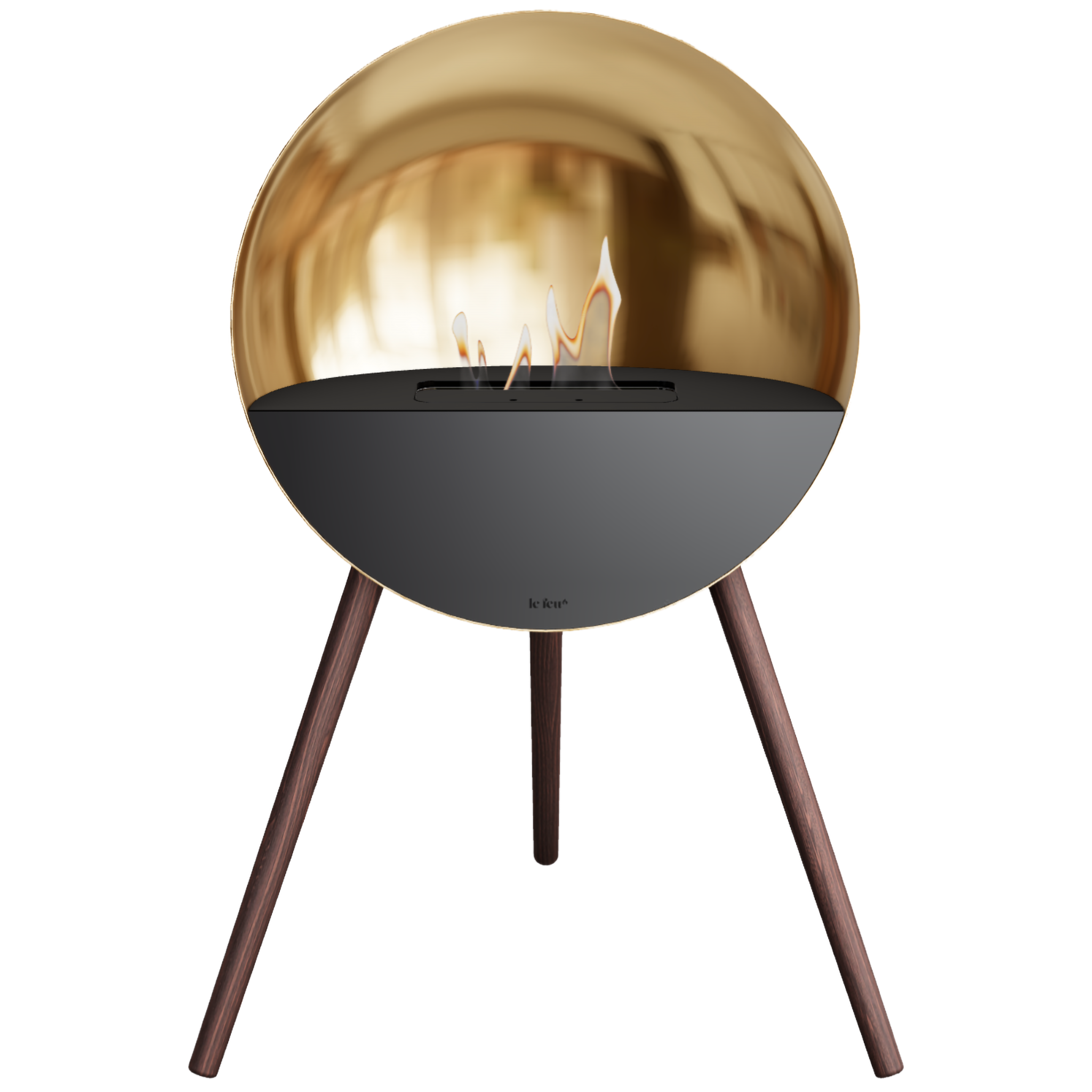 Eye Chromed Rose Gold Bio Fireplace