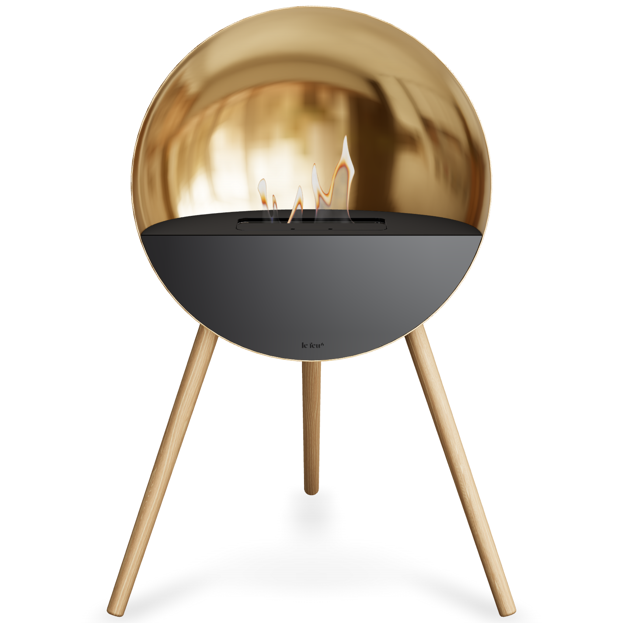 Eye Chromed Rose Gold Bio Fireplace