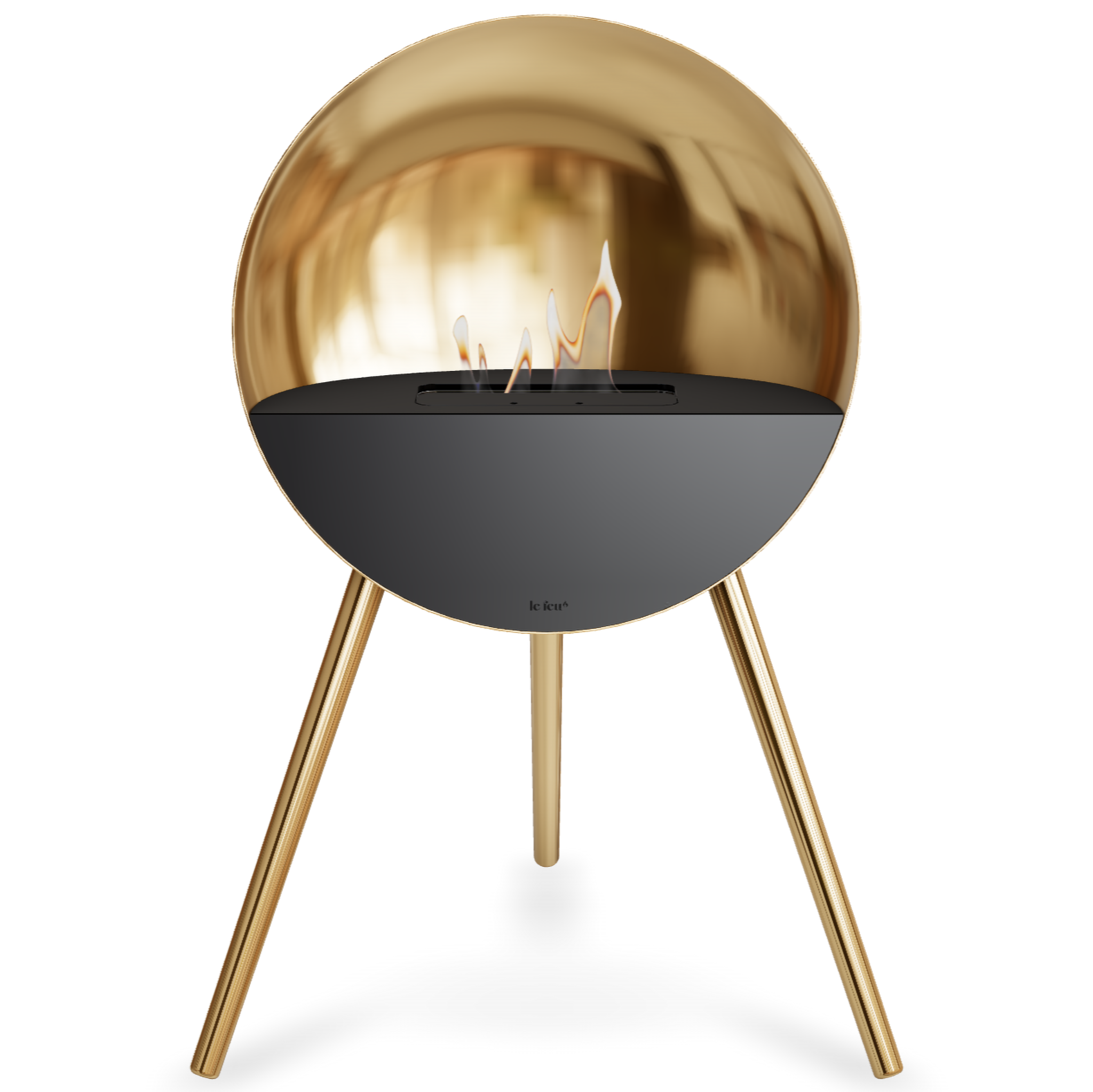 Eye Chromed Rose Gold Bio Fireplace