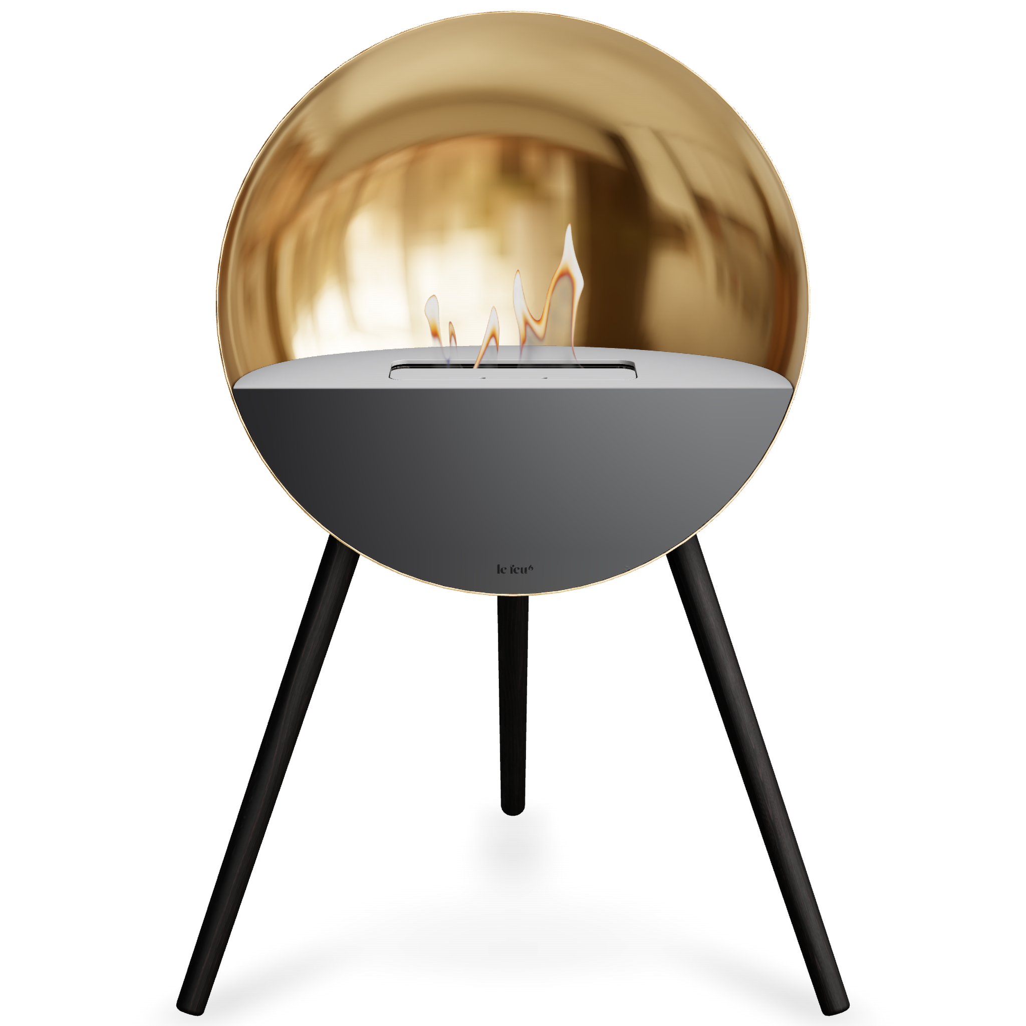 Eye Chromed Rose Gold Bio Fireplace