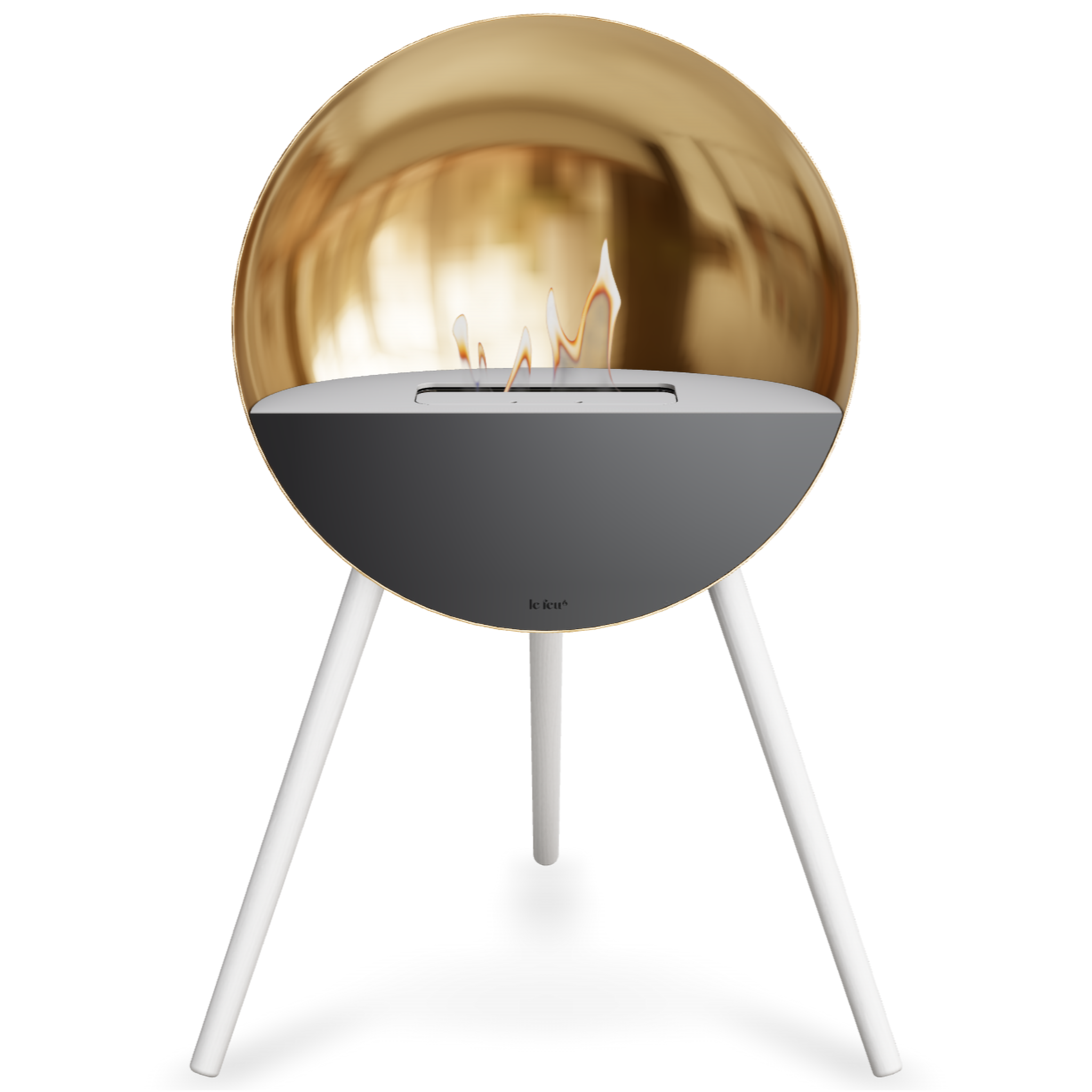 Eye Chromed Rose Gold Bio Fireplace
